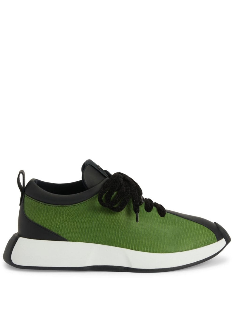 Ferox panelled leather sneakers 1
