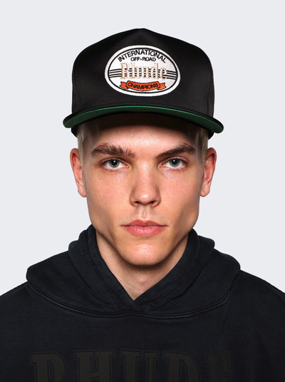 Rhude International Champions Satin Hat Black outlook