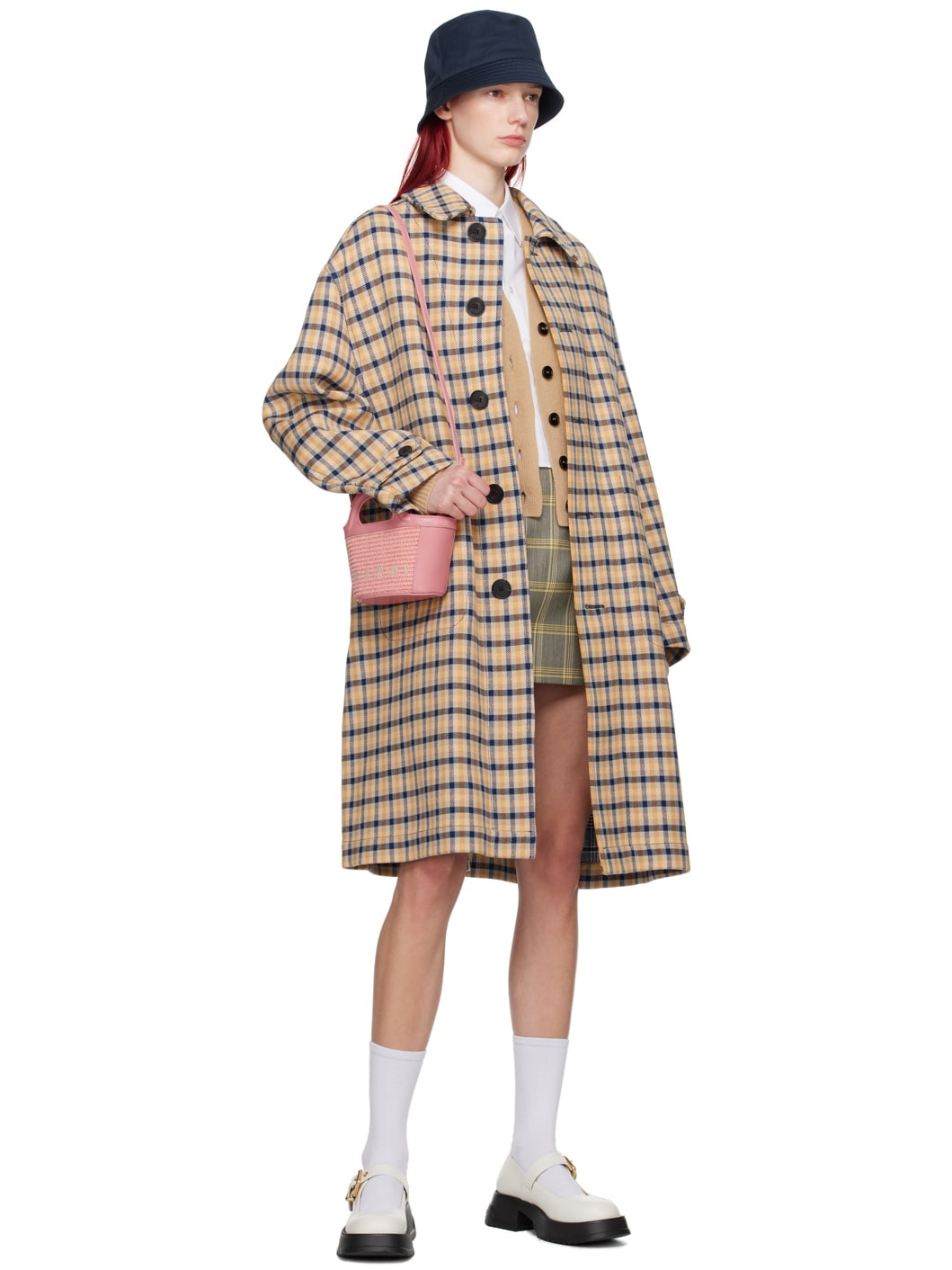 Yellow Check Miniskirt - 4
