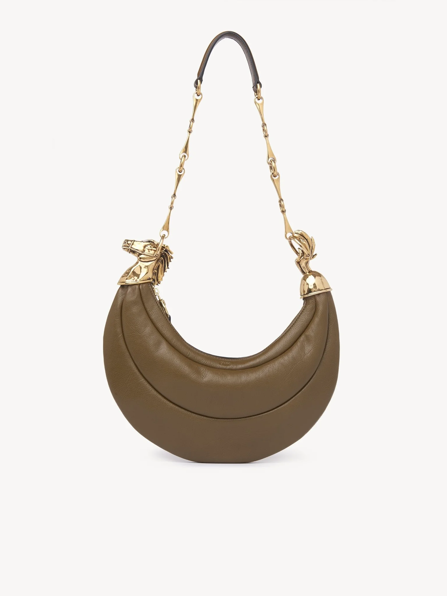CHAIN HORSE SHOULDER BAG IN SOFT LEATHER - 1
