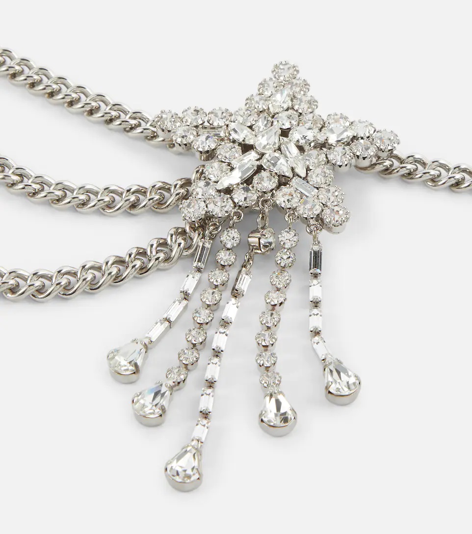 Crystal-embellished chainlink choker - 4
