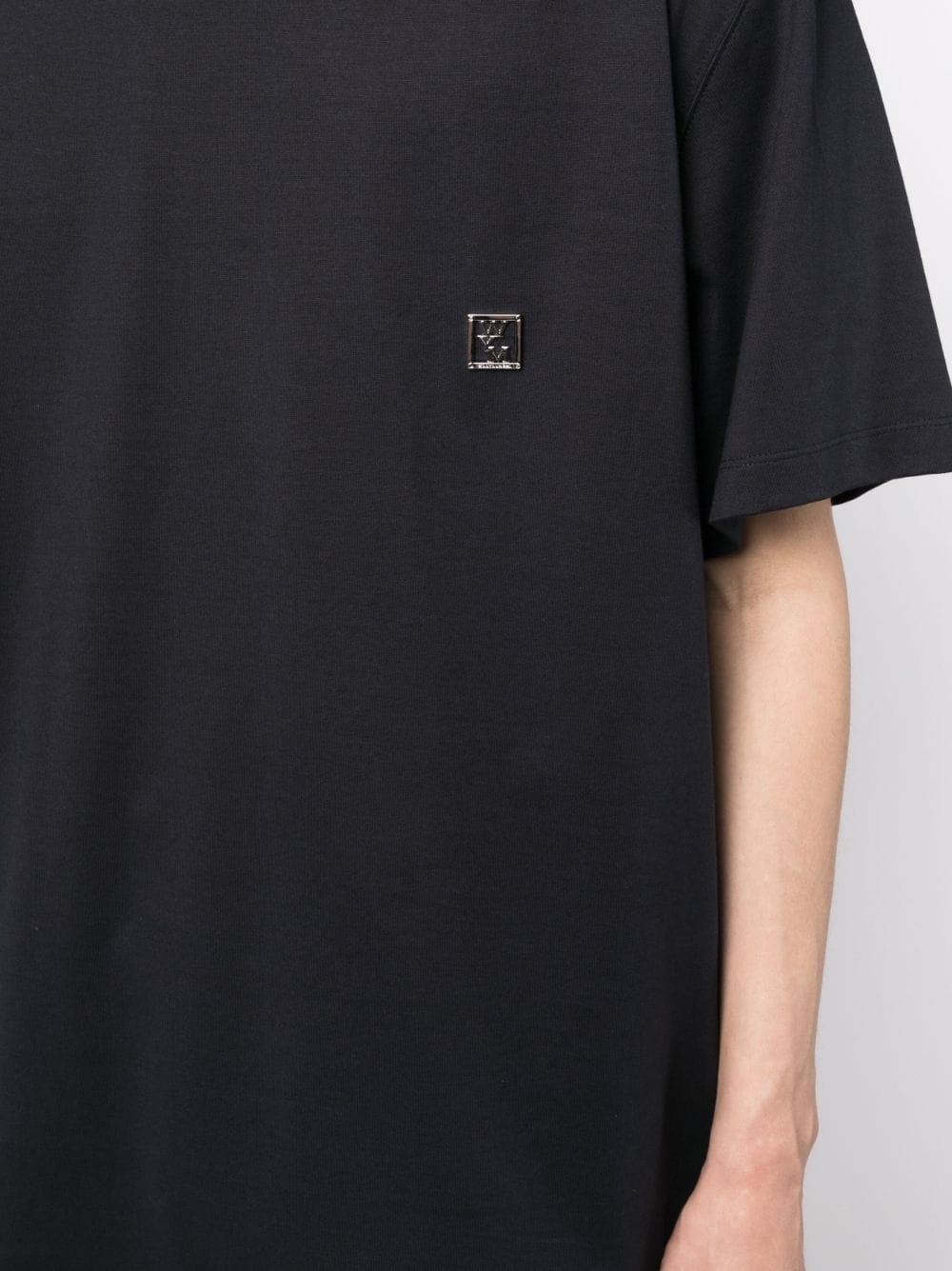 logo-plaque cotton T-shirt - 7