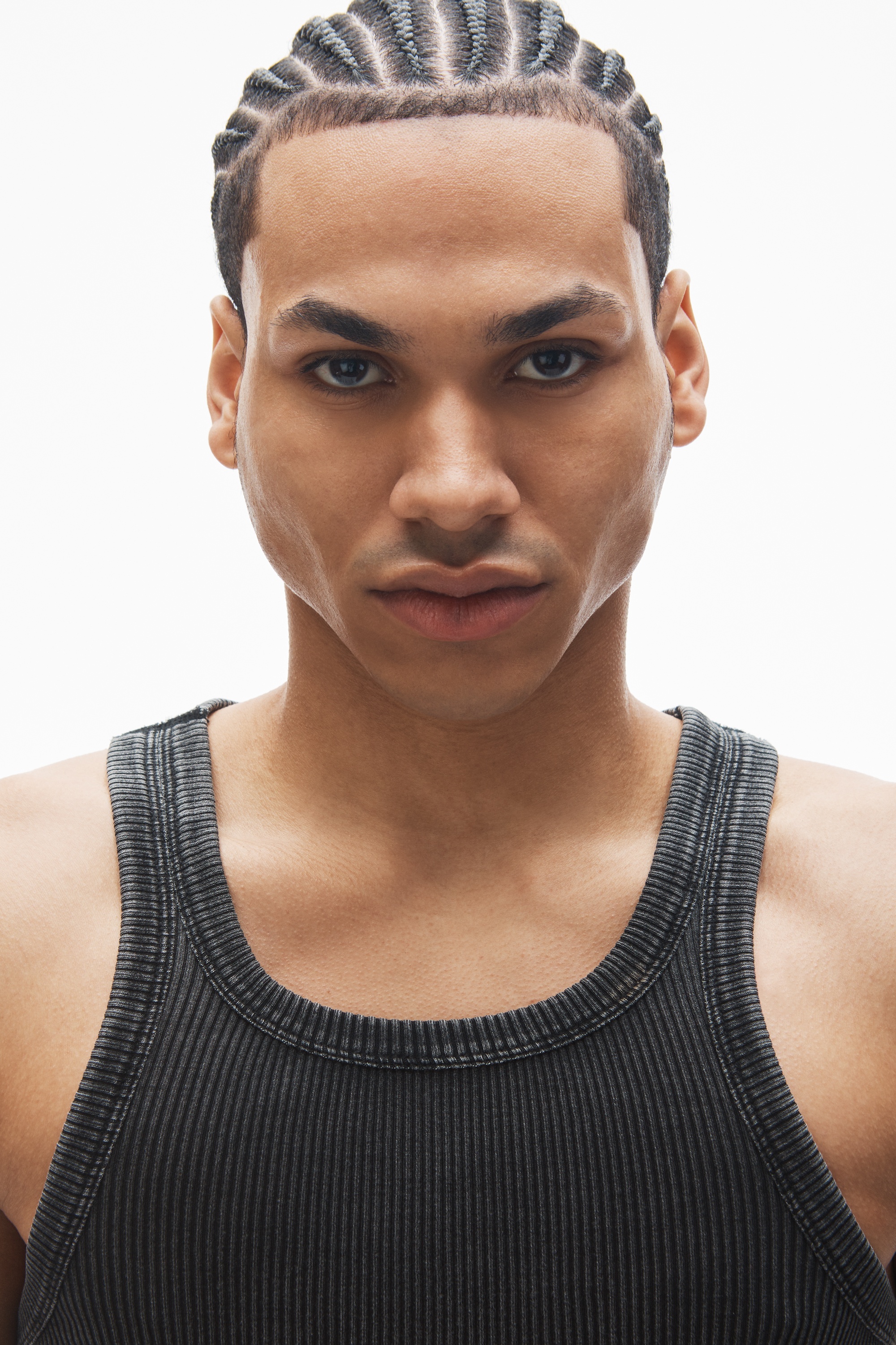 men's racerback tank in ribbed cotton - 3