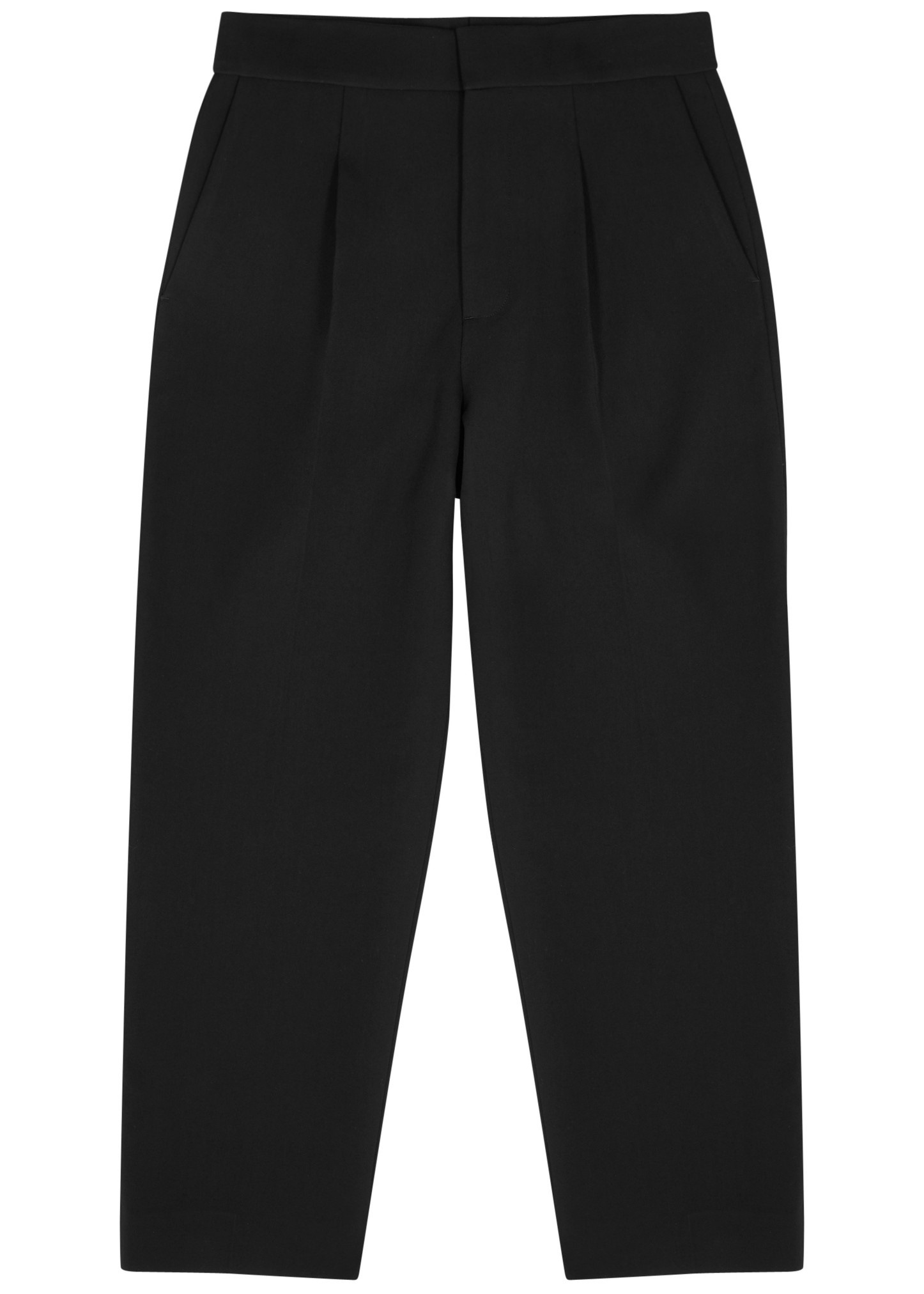 Wide-leg wool-blend trousers - 1