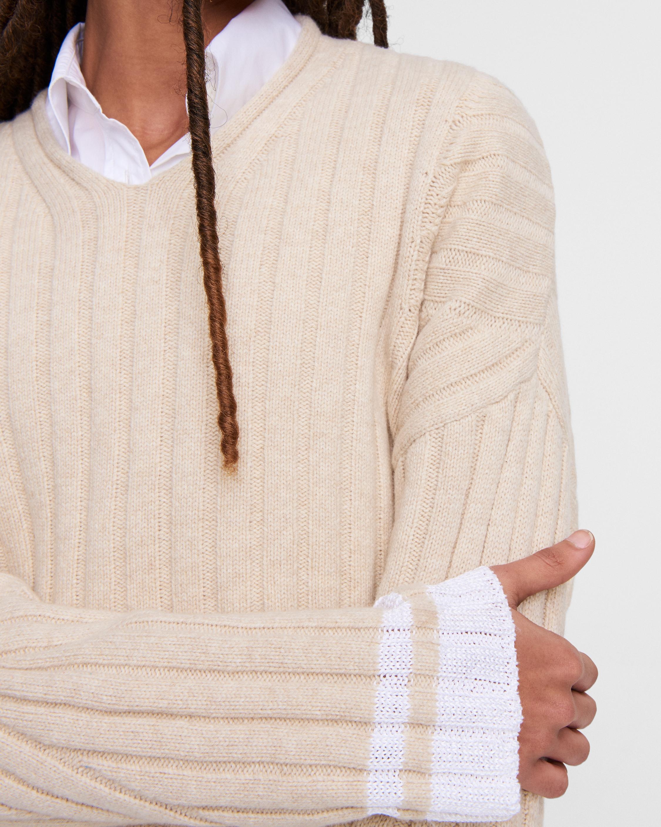 Serena Wool Blend V-Neck - 6