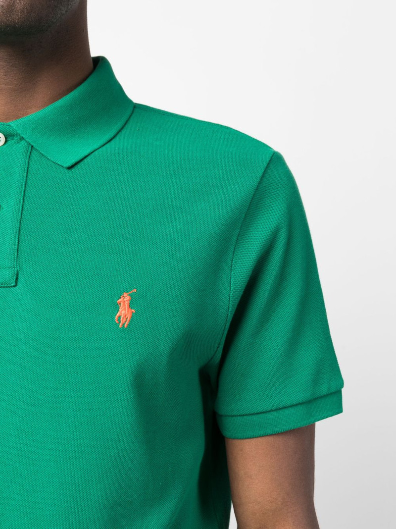 logo-embroidered polo shirt 5