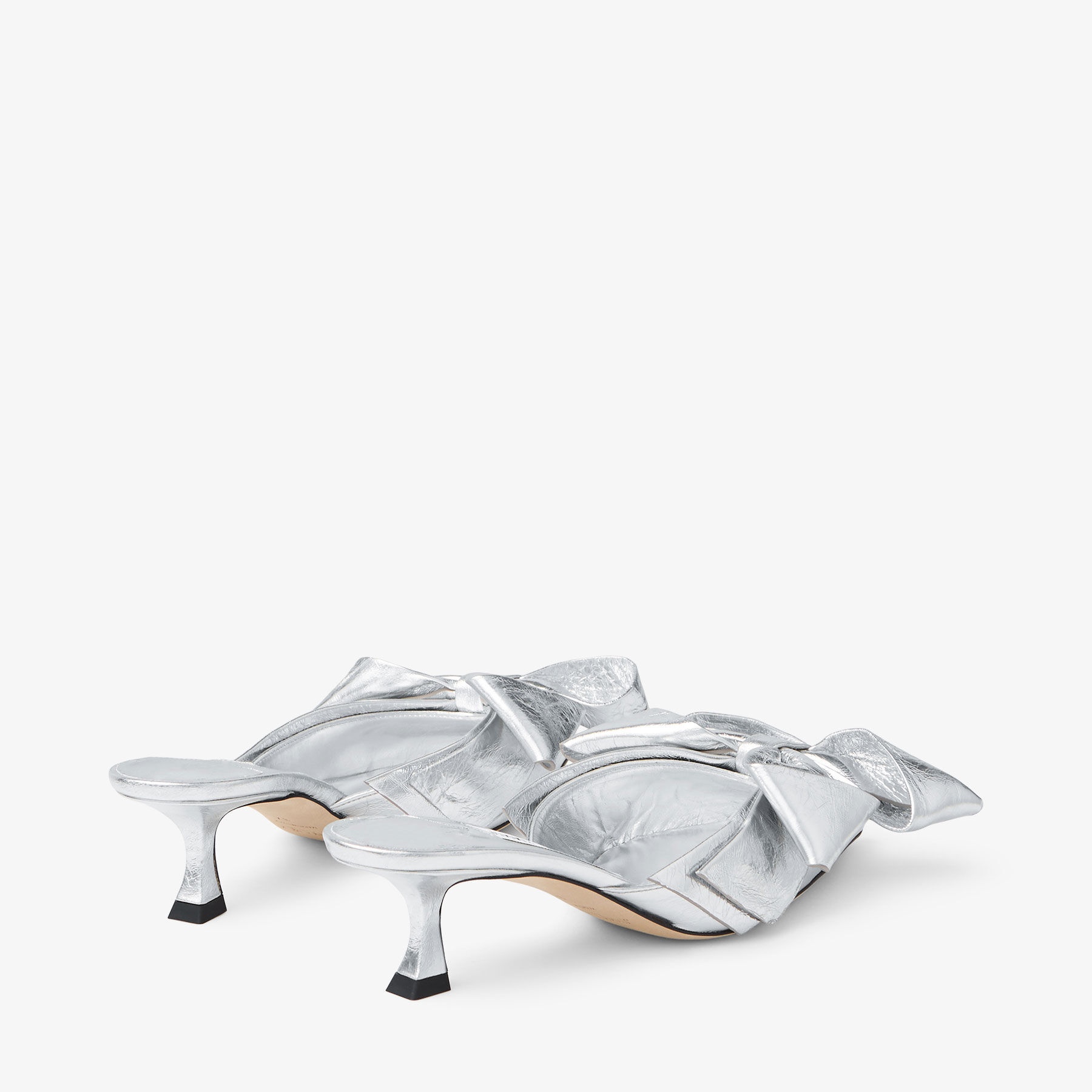 Staz Mule 50
Silver Metallic Leather Mules - 6
