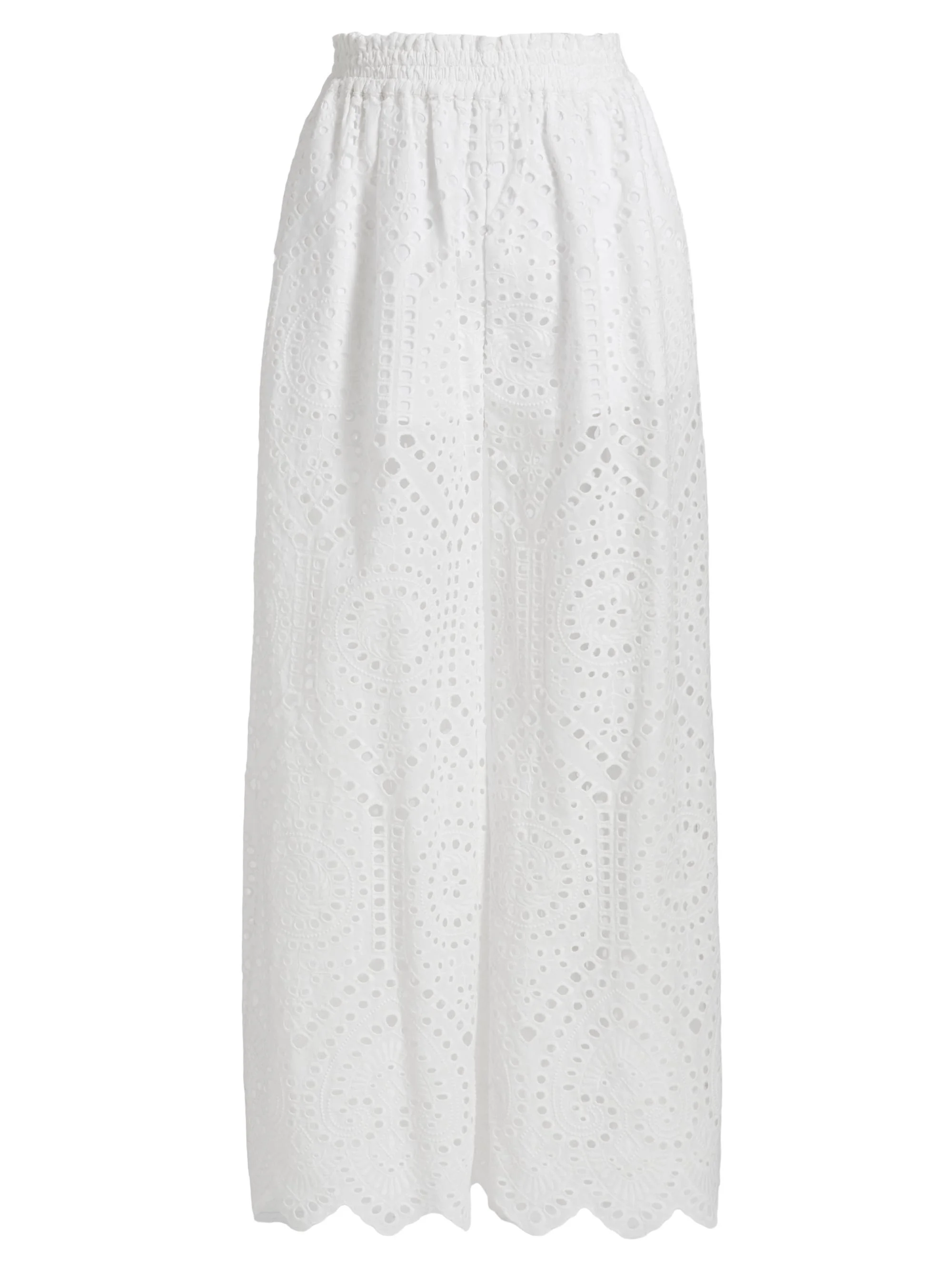 Women's Connie Cotton Eyelet Pants - White - 1
