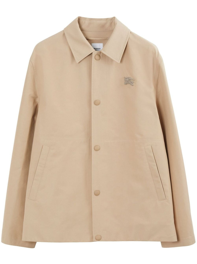 logo-embroidered EKD shirt jacket 1