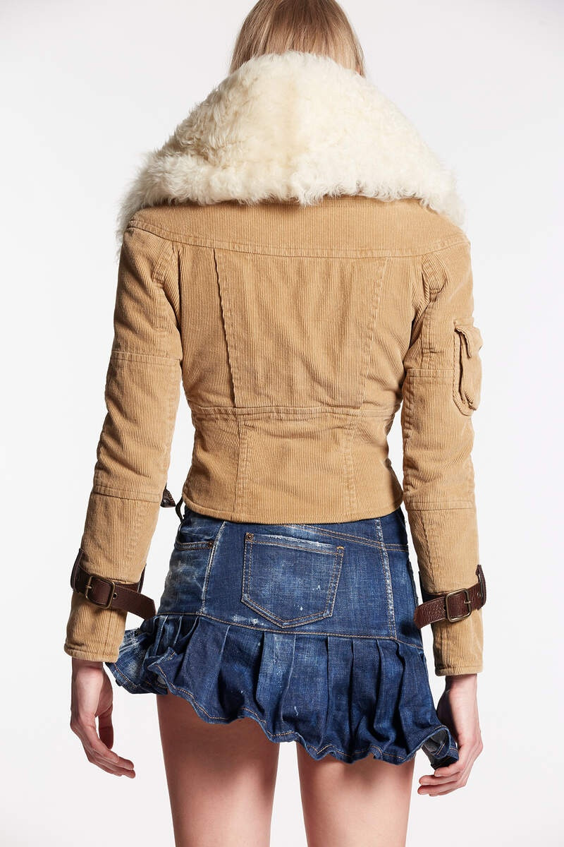 DSQUARED2 CLOUDY WASH SIDE OPEN DENIM SKIRT outlook