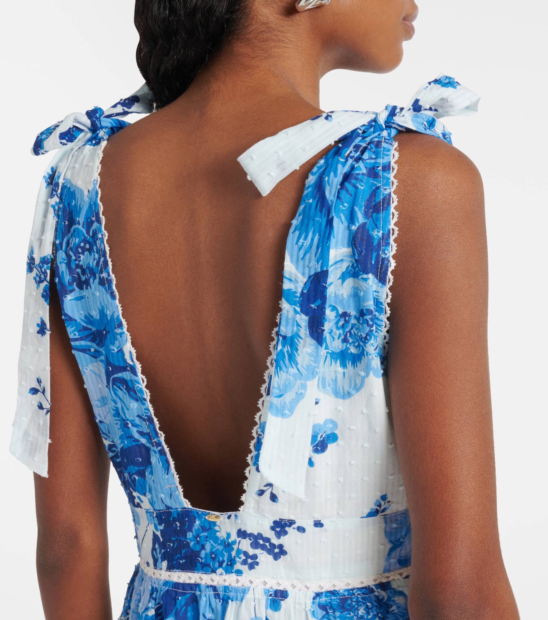 Cara floral cotton minidress - 6