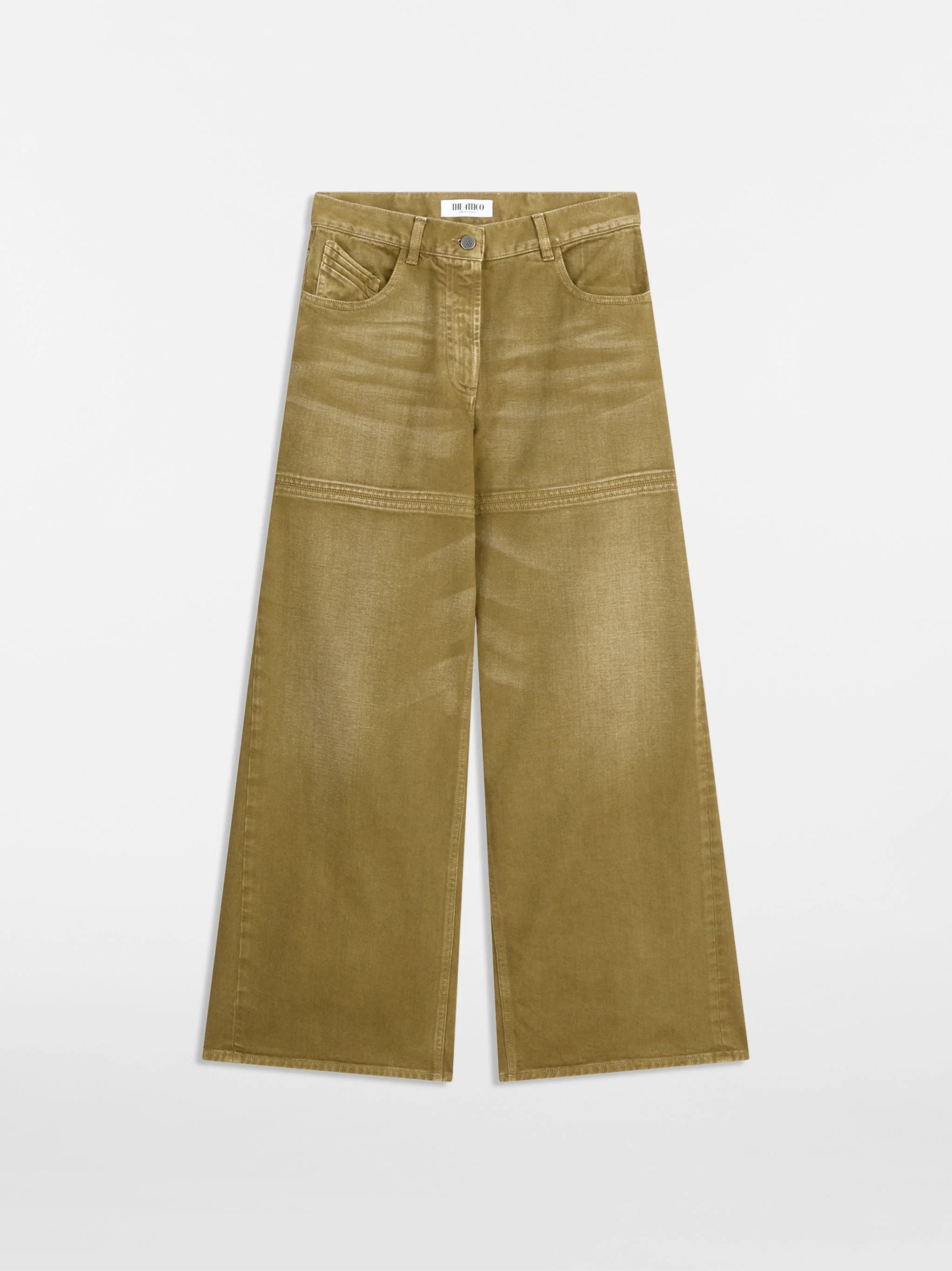 BRUSHED GREEN JEANS - 1