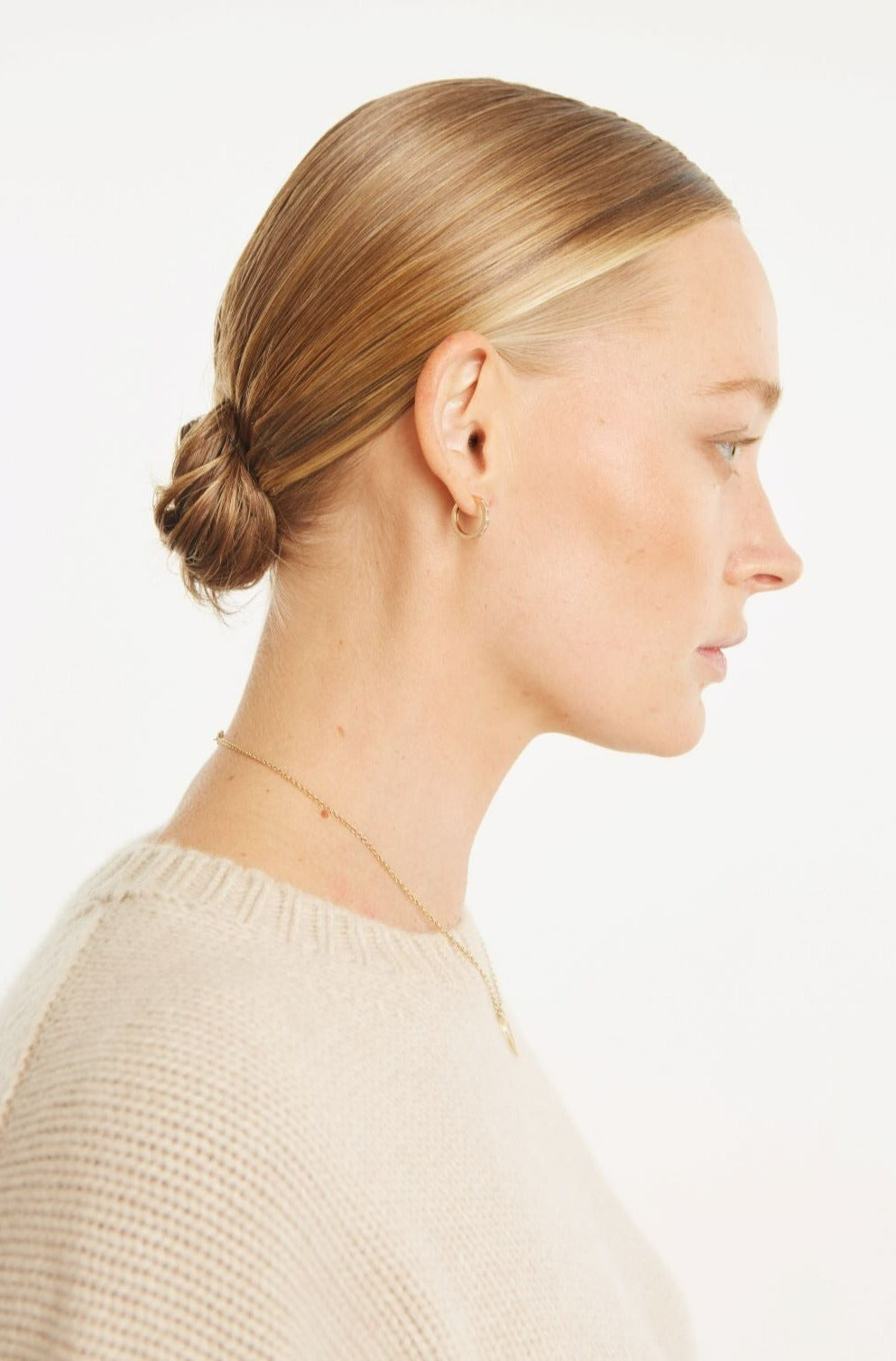 ROSE GOLD DIAMOND BAGUETTE HOOPS - 3