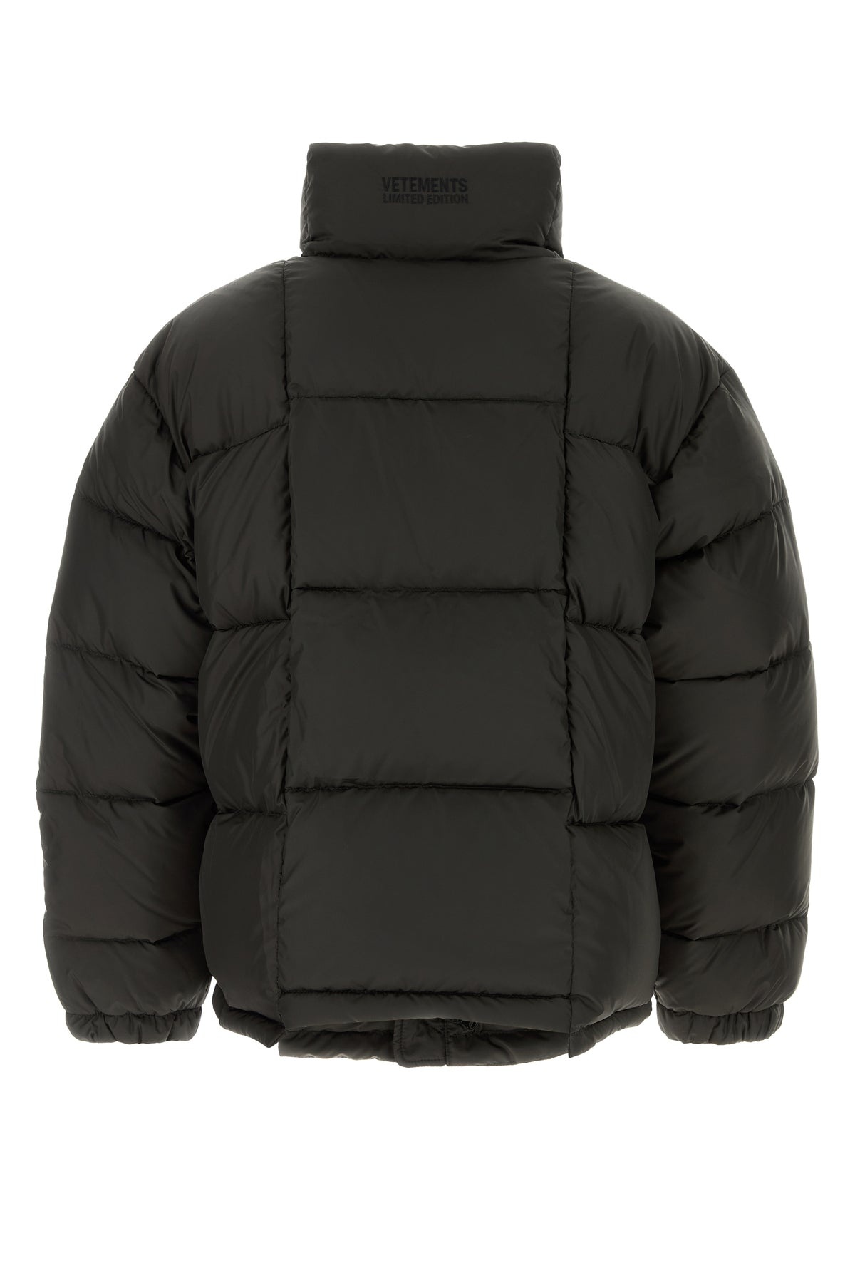Dark brown polyester down jacket - 2