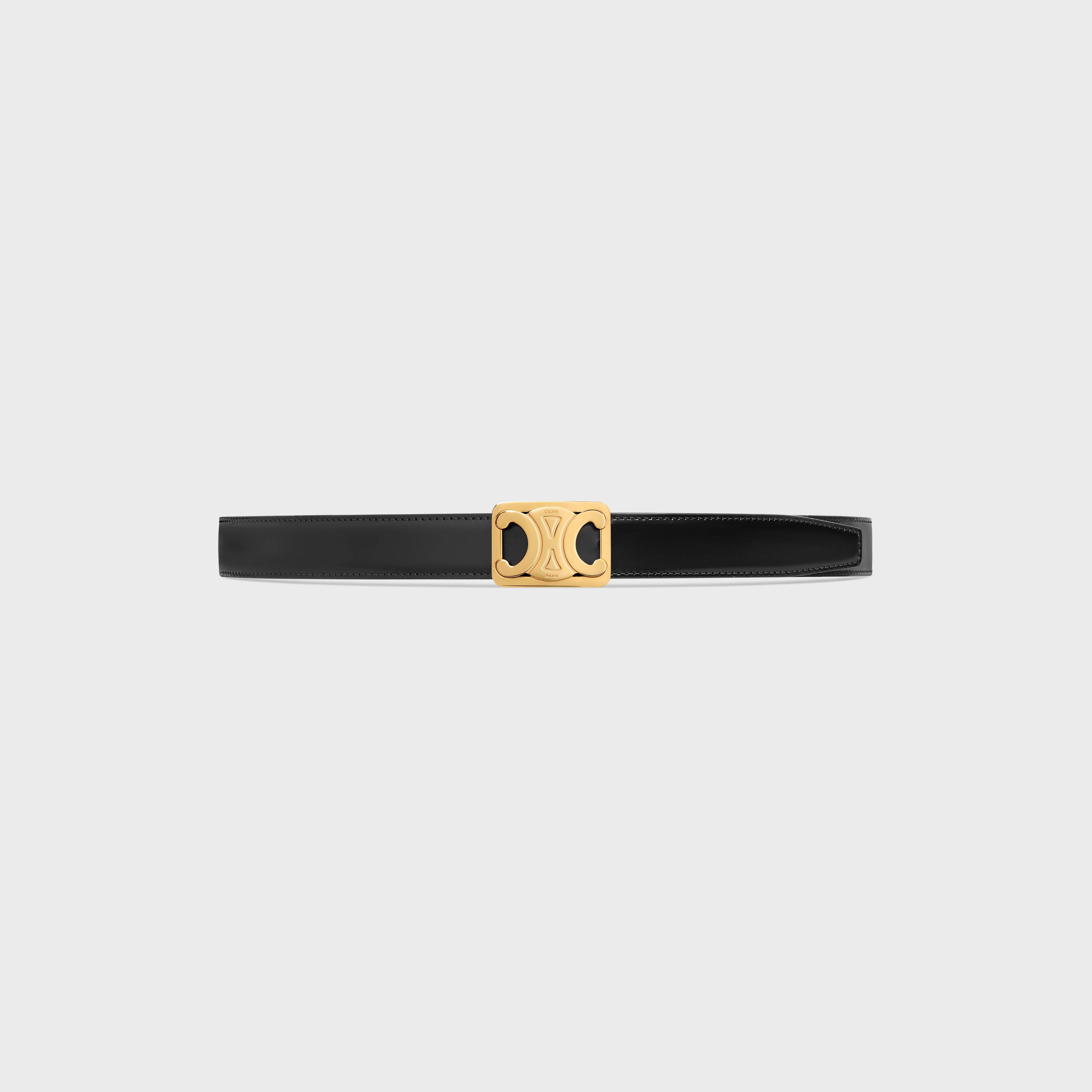 ベルト Celine Celine Medium Reversible Framed Triomphe Belt In Taur Women's Medium reversible framed Triomphe belt in taurillon