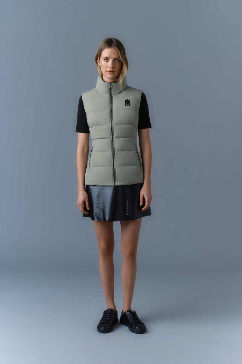 MACKAGE GISELA Stretch light down vest with stand collar outlook