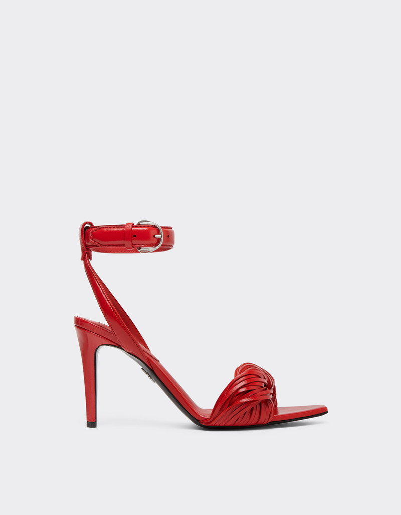 Nappa leather heeled sandals 1
