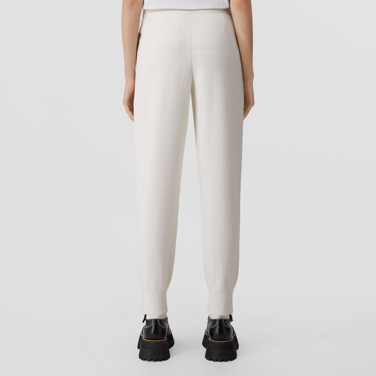 Monogram Motif Cashmere Cotton Blend Jogging Pants - 4