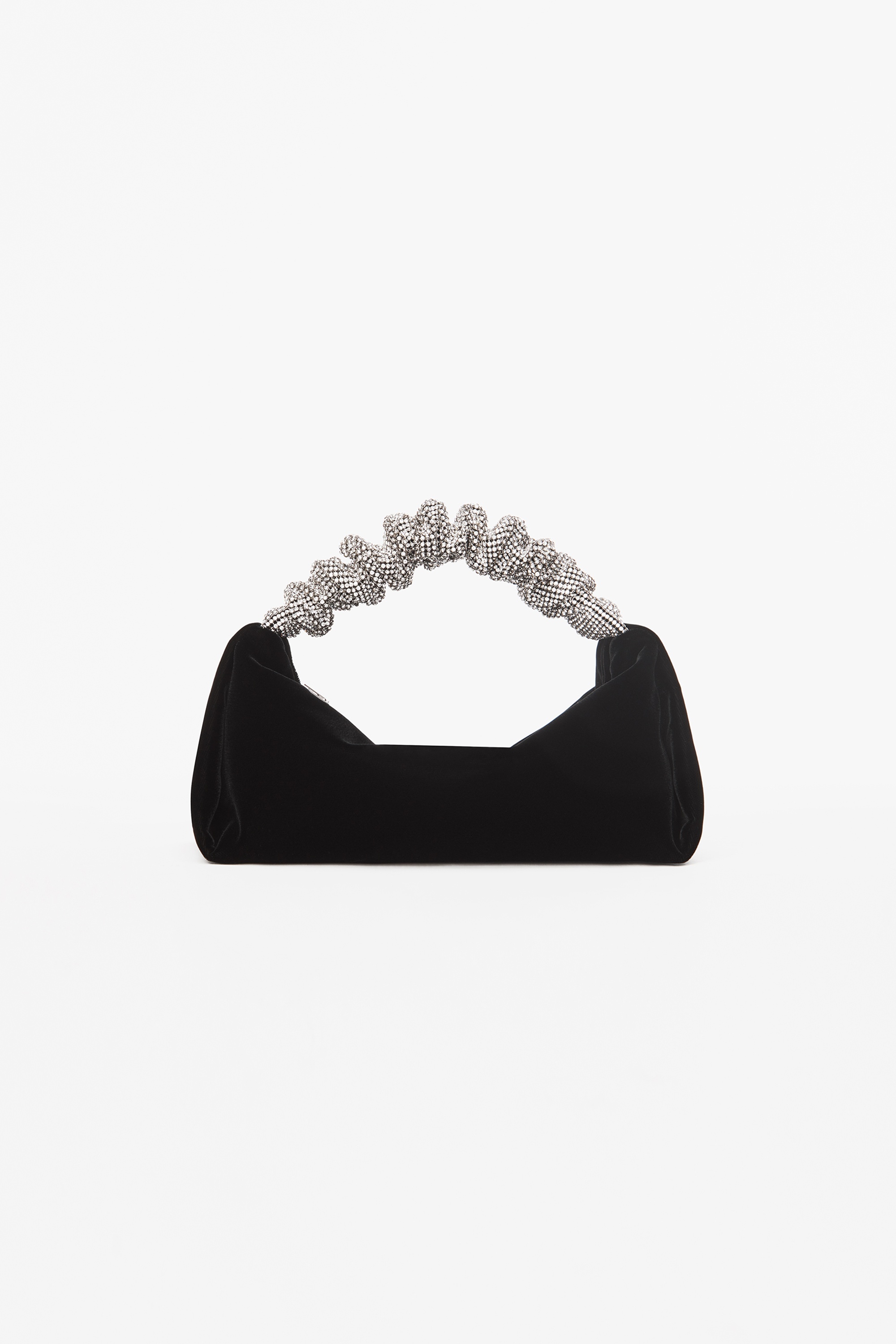 SCRUNCHIE MINI BAG IN VELVET CRYSTAL - 1