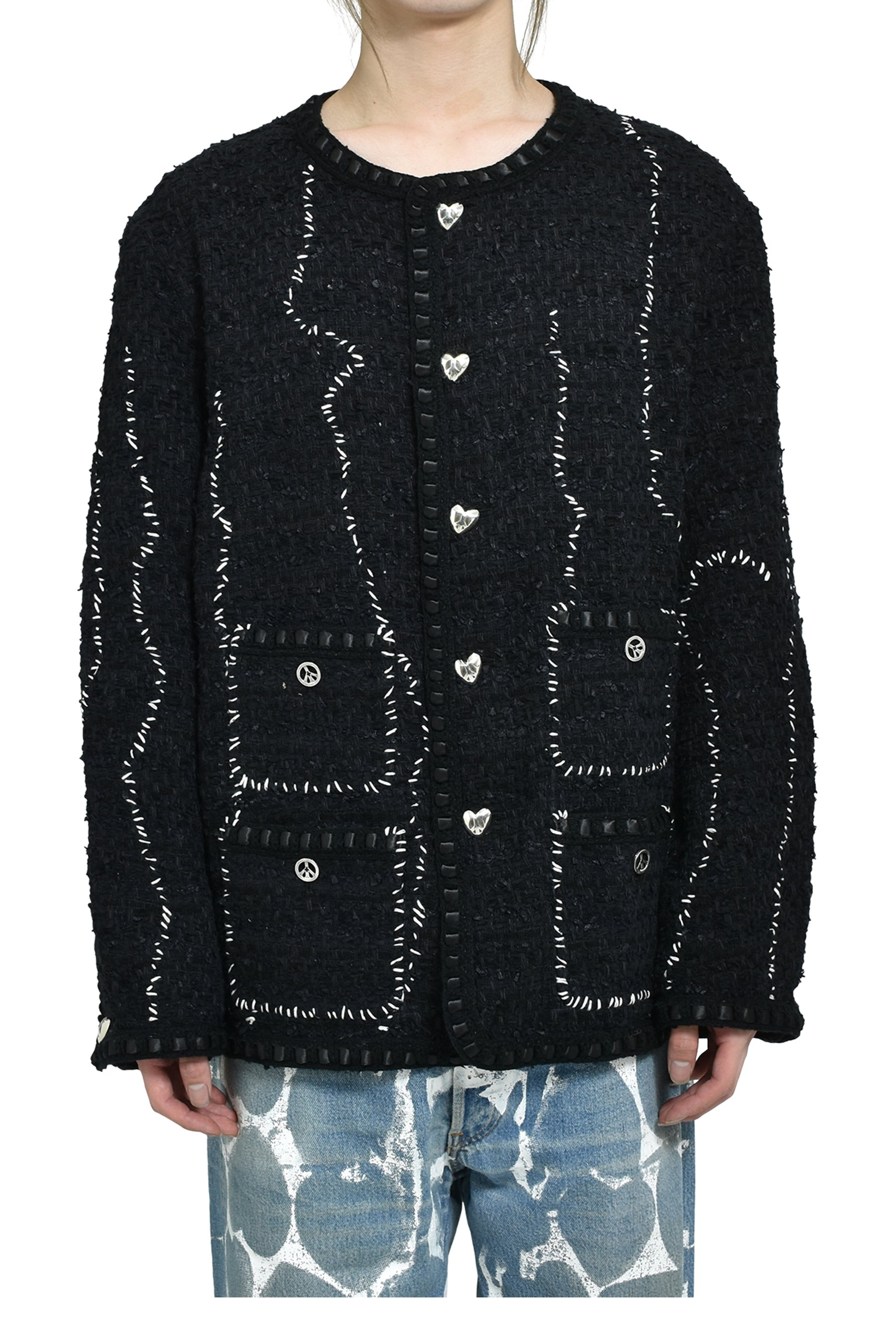 TWEED HOBO JACKET / BLK - 1