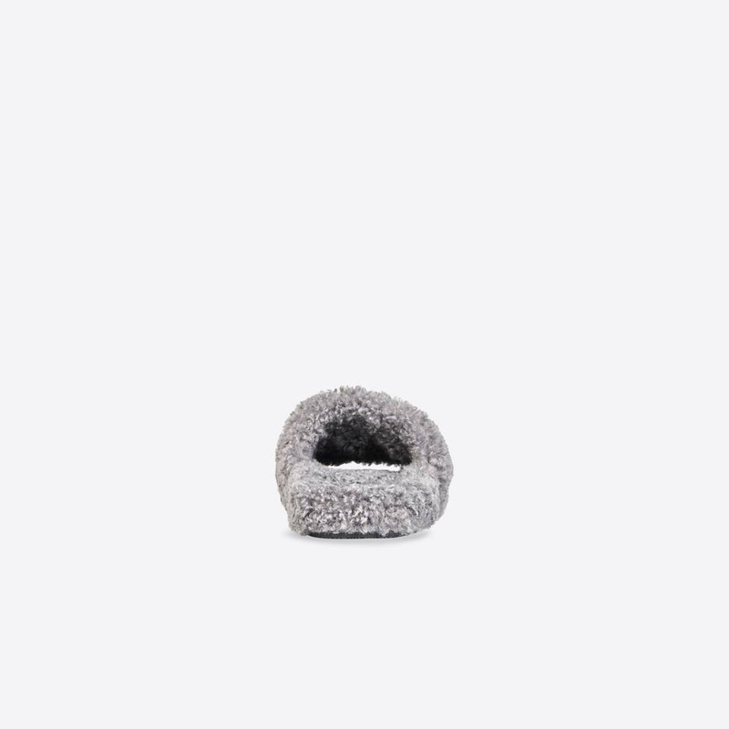 BALENCIAGA Women's Furry Slide Sandal in Grey outlook