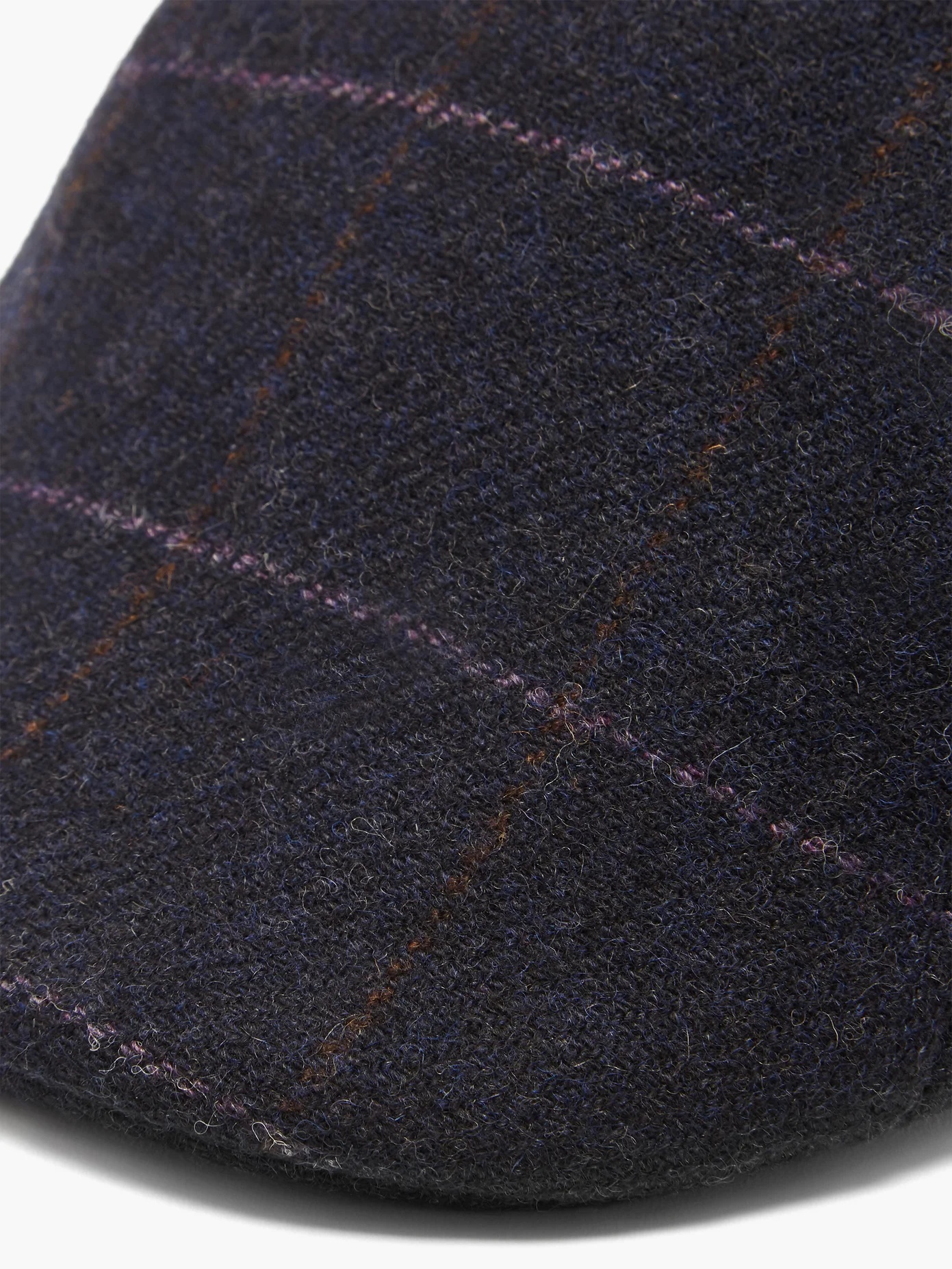 Windowpane-checked wool flat cap - 3