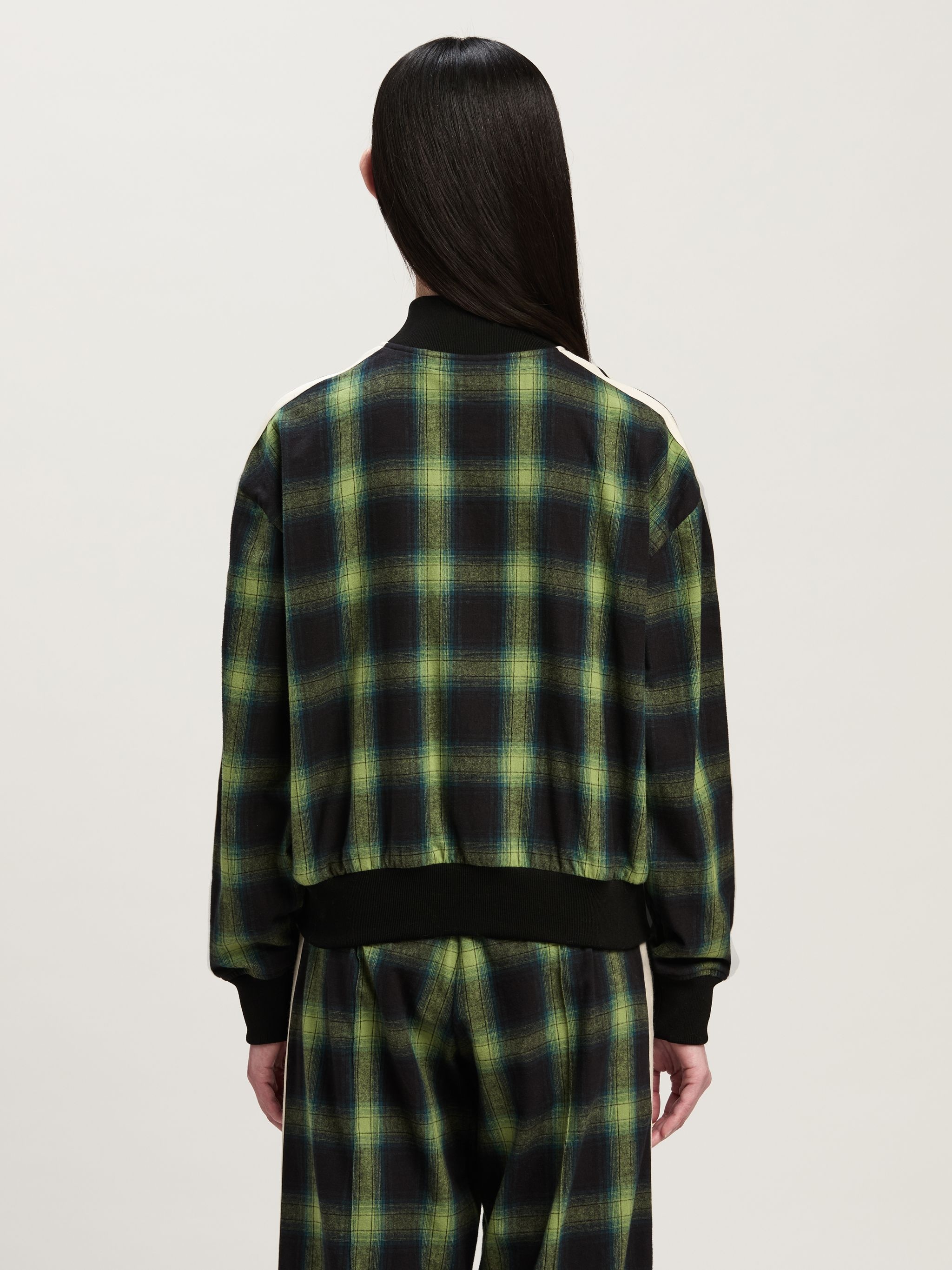 Checked Bomber Jacket - 5