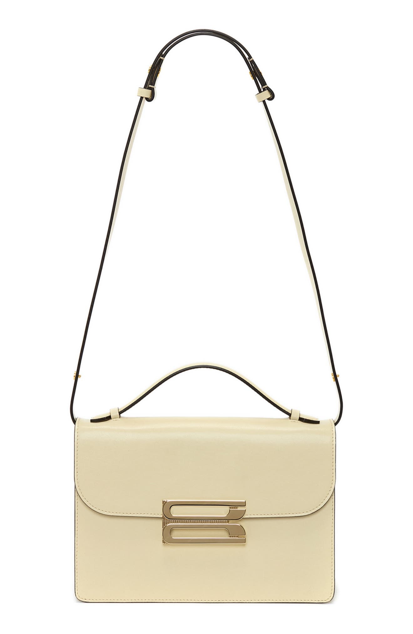 Victoria Beckham Dorian Grained Leather Shoulder Bag in Ivory at Nordstrom - 2