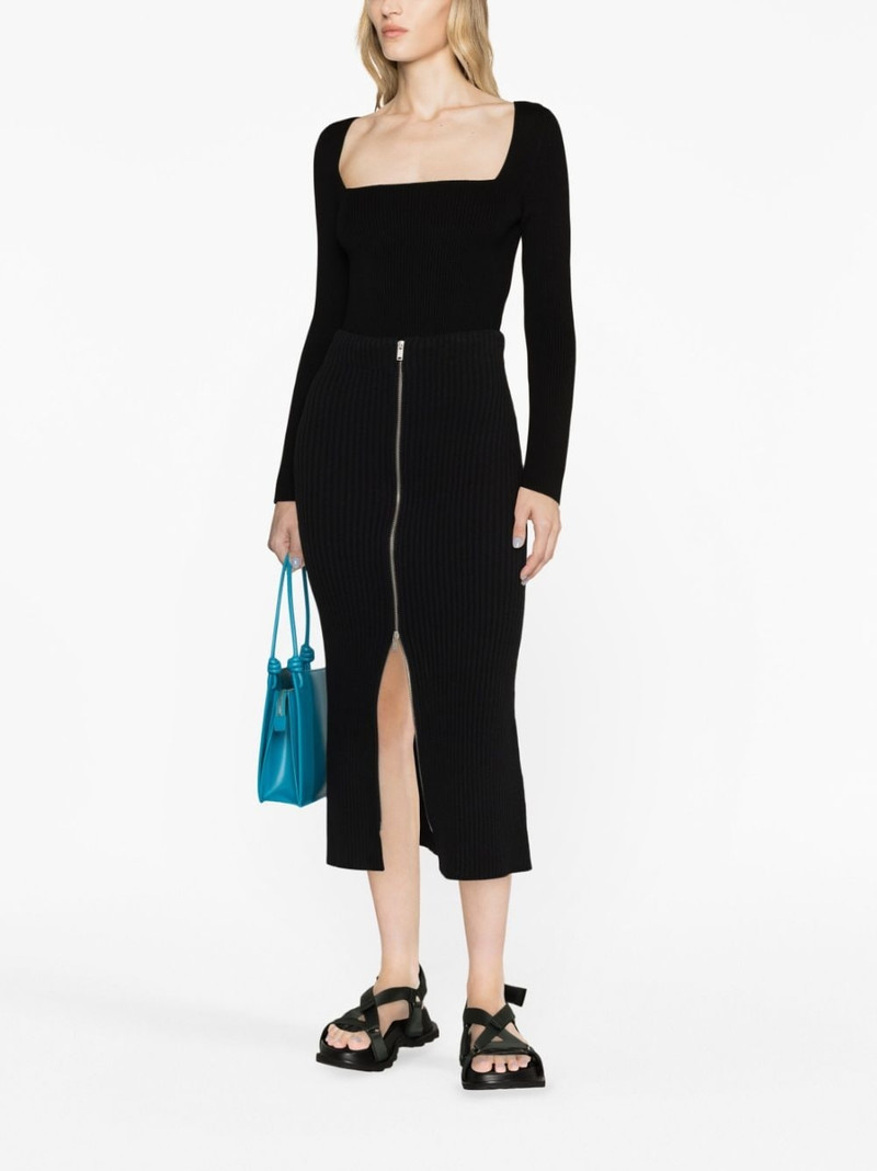 ribbed-knit cotton pencil skirt 4