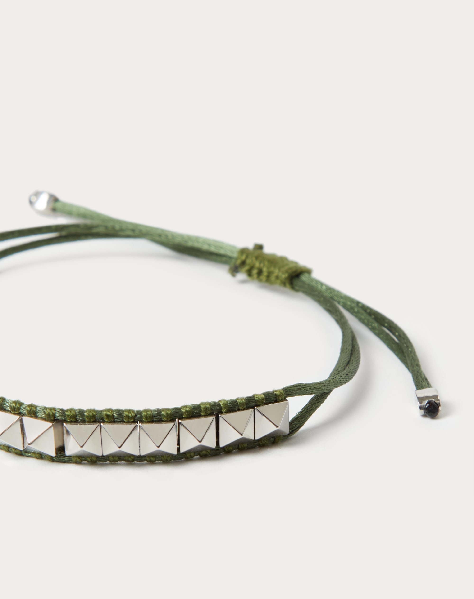 COTTON AND METAL VALENTINO COLOR SIGN BRACELET - 2