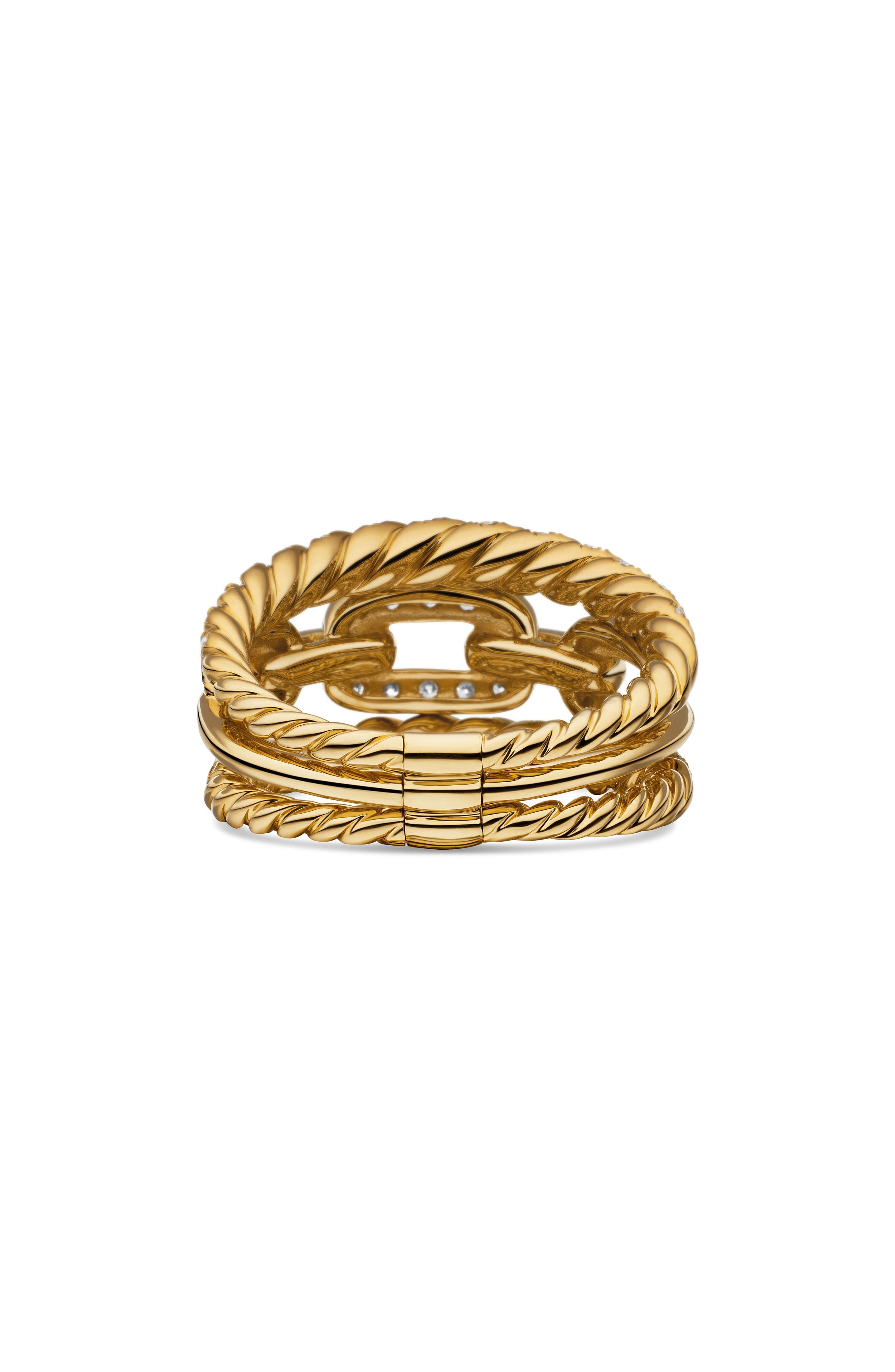 David Yurman Stax Diamond Stack Ring in Yellow Gold at Nordstrom - 7