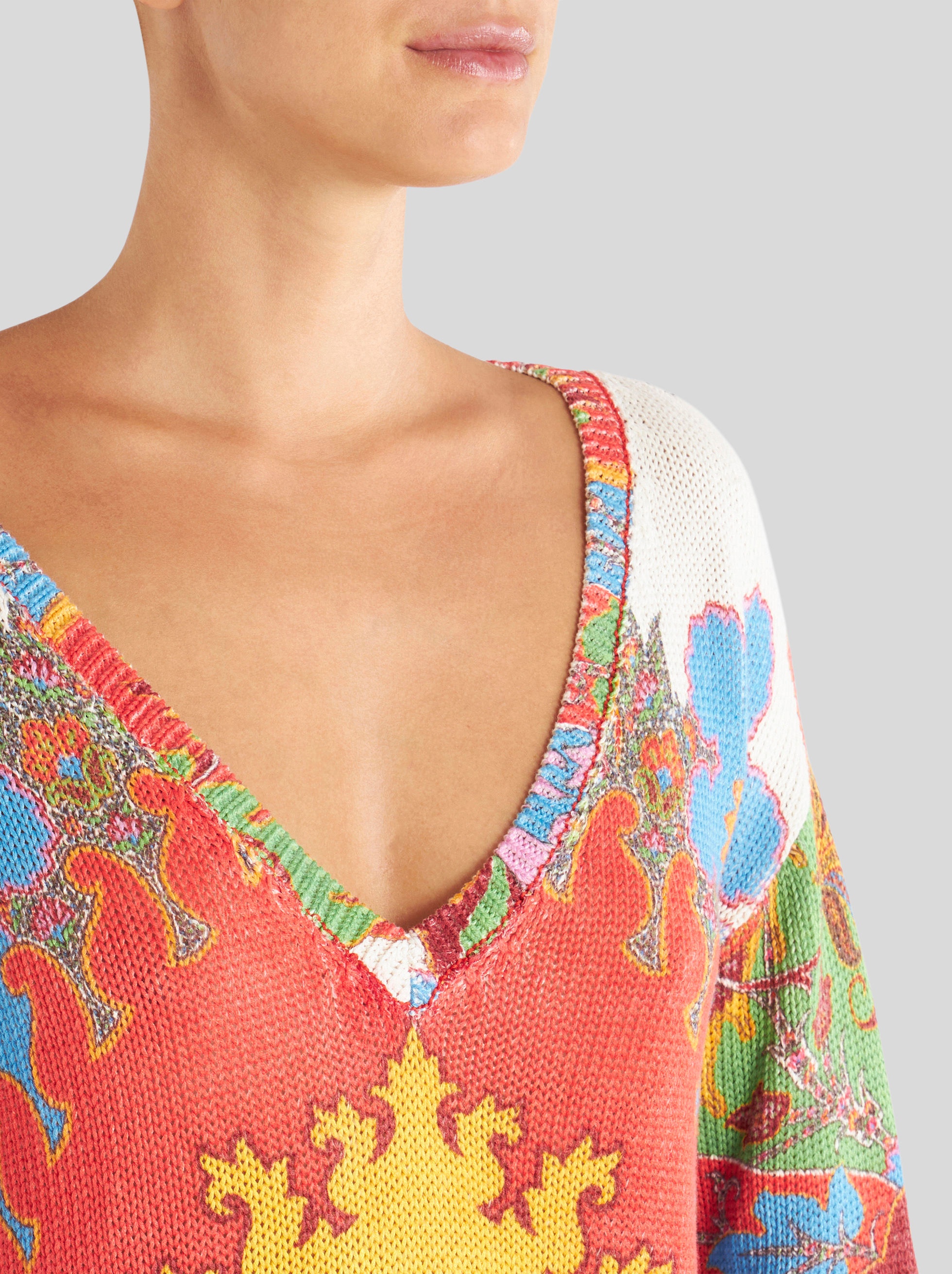 PAISLEY SILK AND LINEN JUMPER - 4