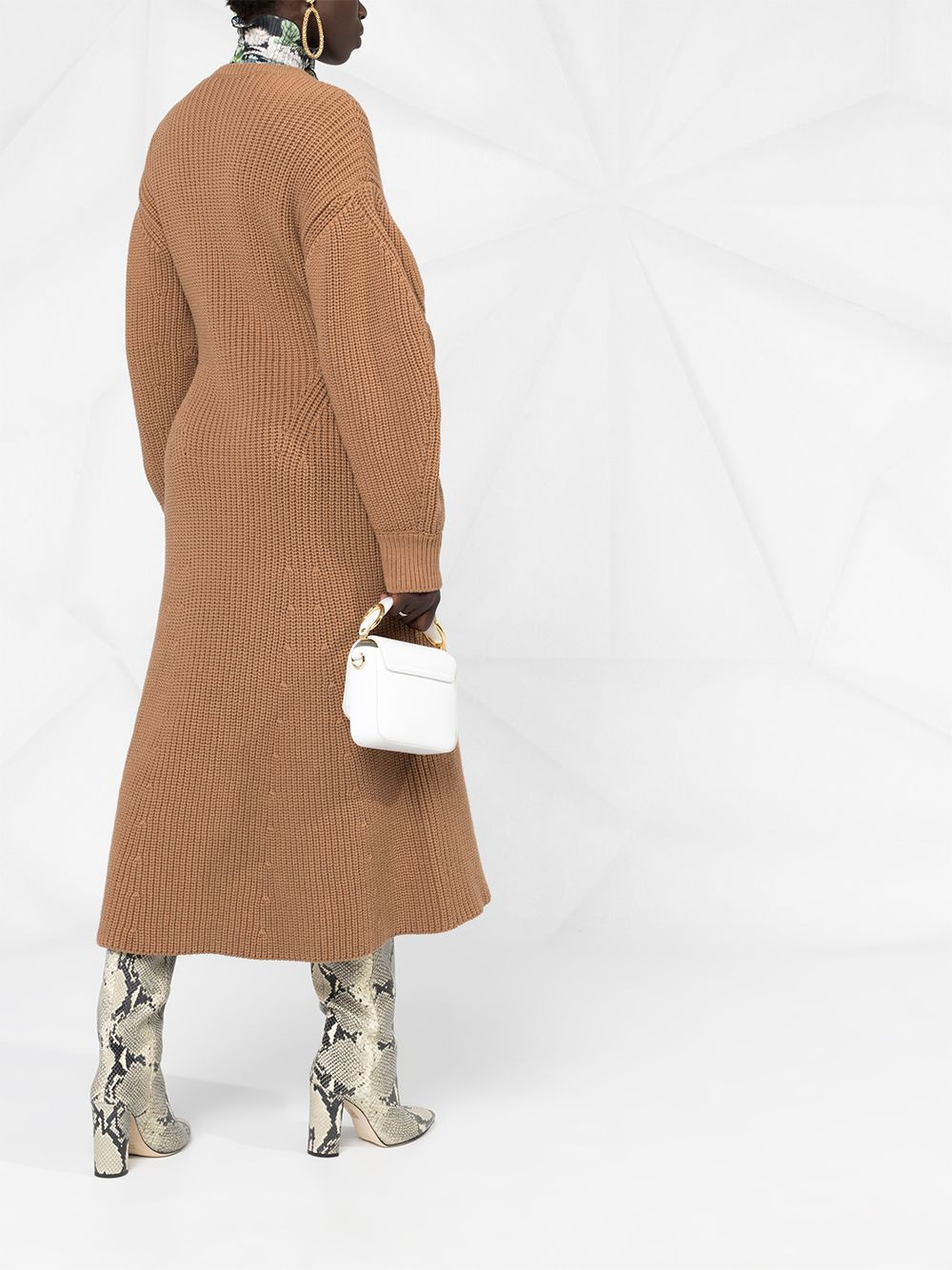 v-neck jumper dress - 6