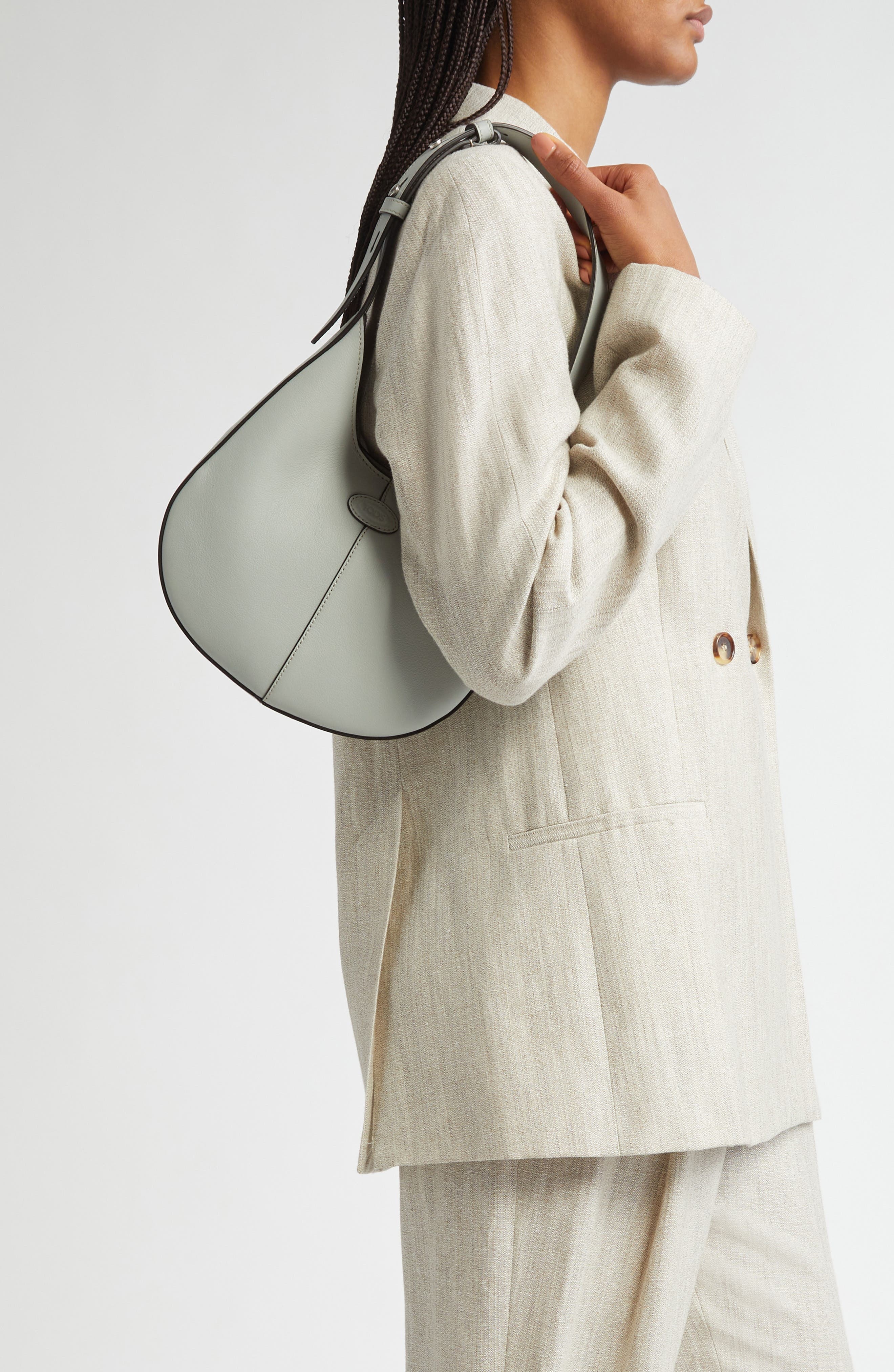 Tod's Mini Di Leather Hobo Bag in Cromo Chiaro at Nordstrom - 2