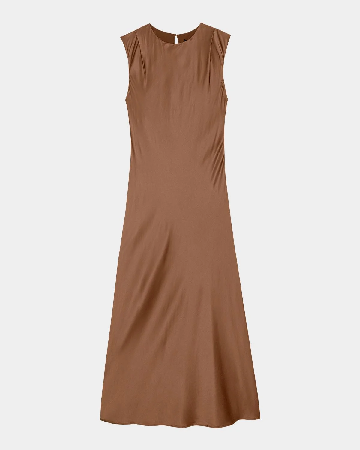 Mira Satin A-Line Midi Dress - 1