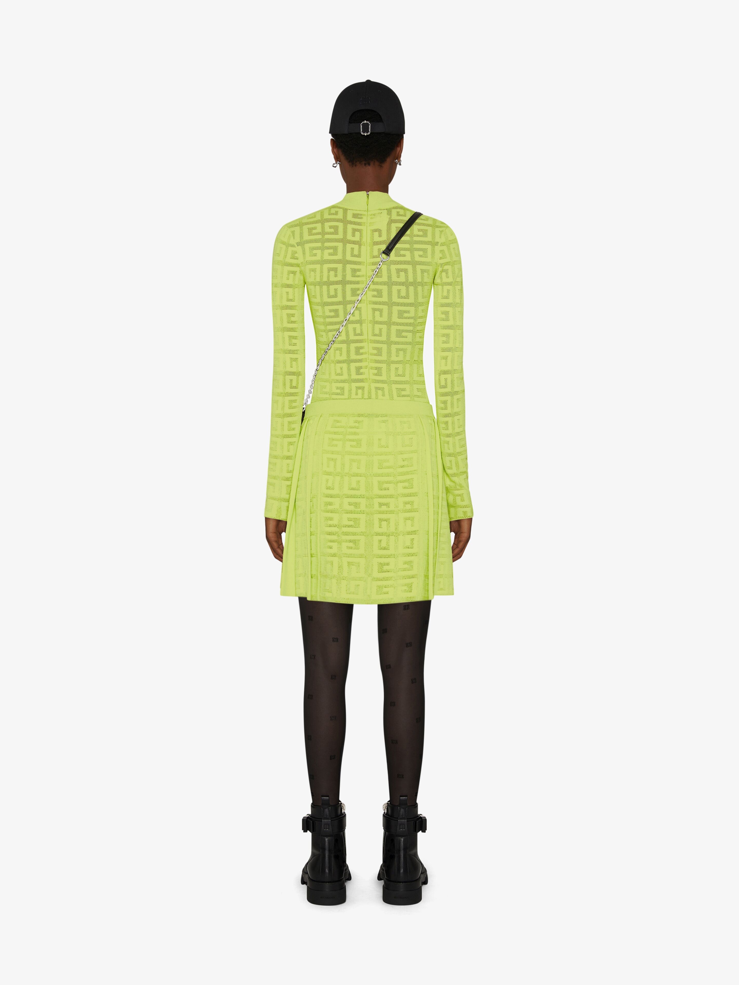 PLEATED SKIRT IN 4G JACQUARD - 4