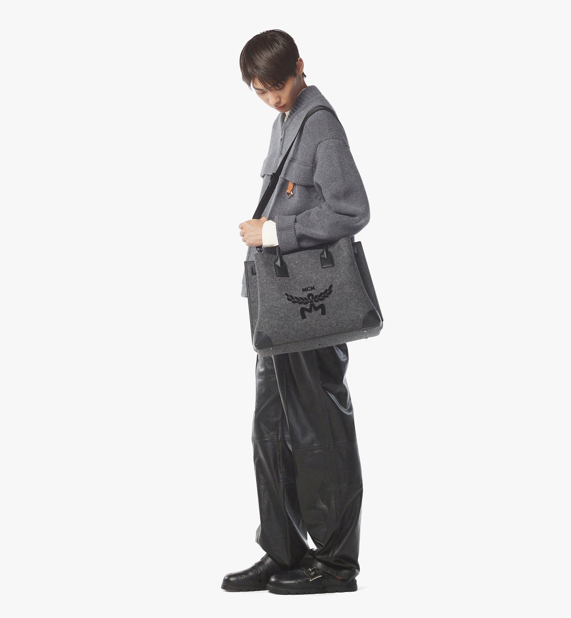 Milla 2.0 Tote in Loden Wool and Leather - 2
