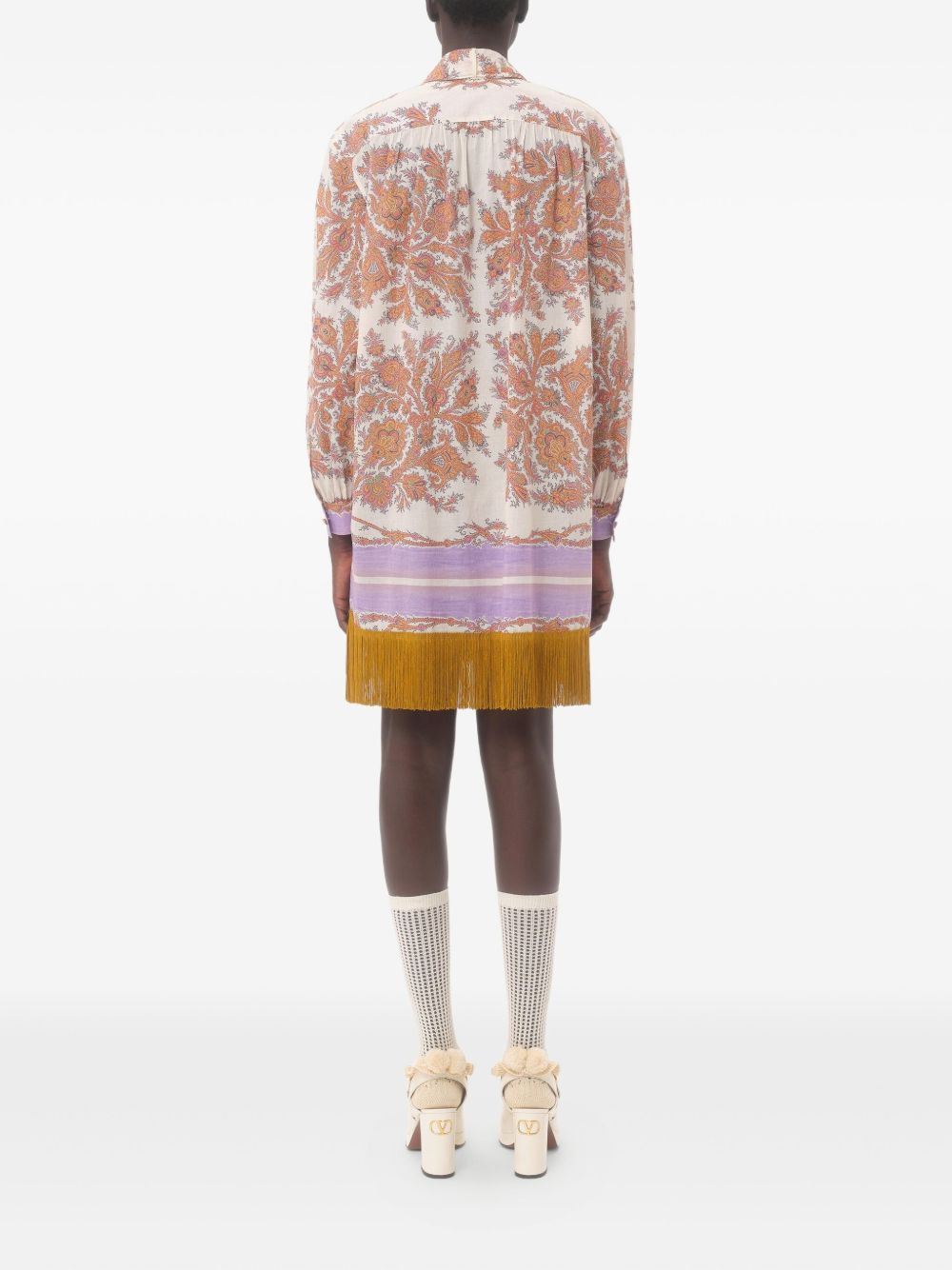 paisley-print mini dress - 4