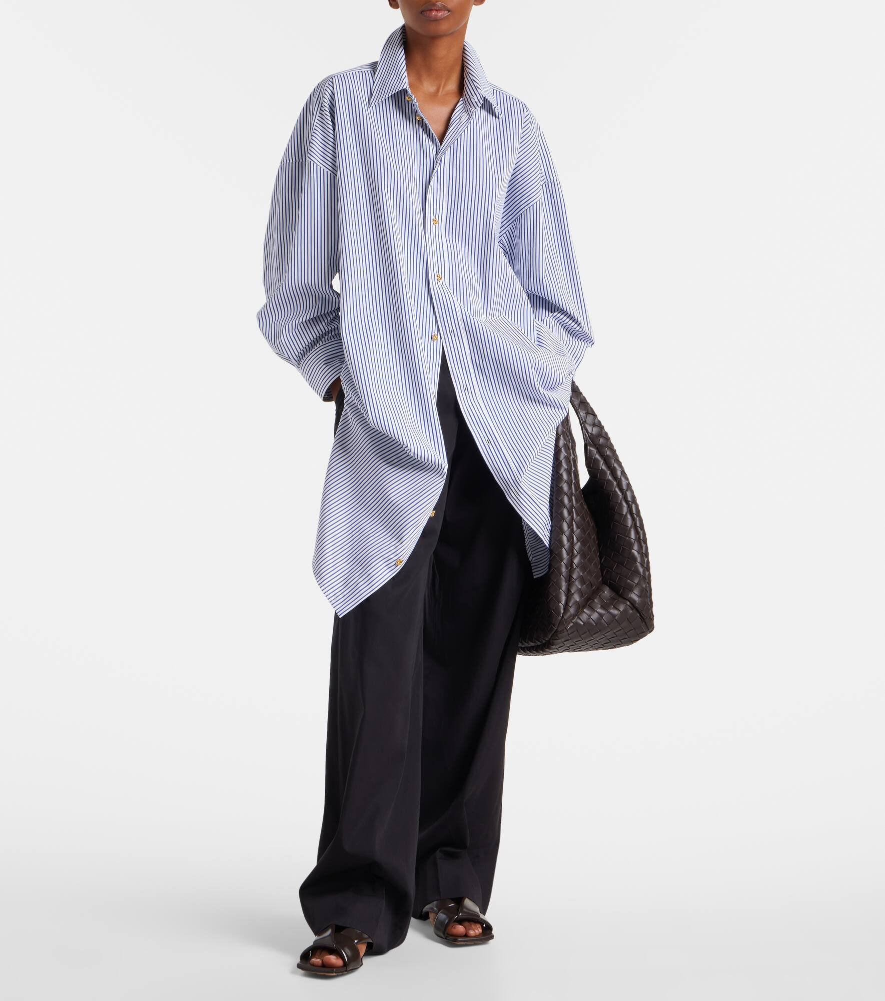 Striped cotton poplin shirt - 2