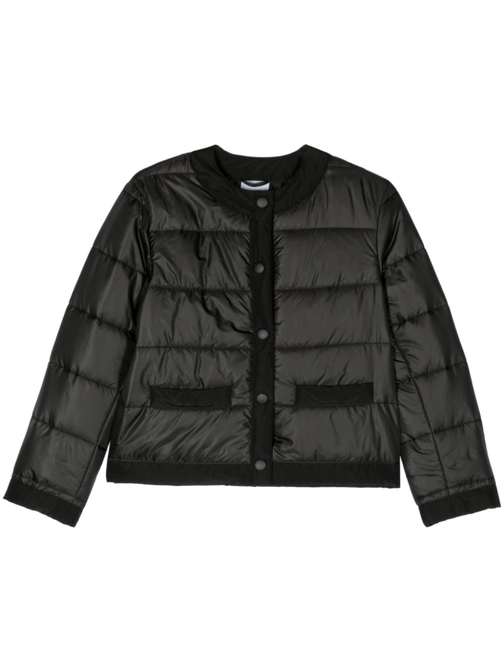 collarless puffer jacket - 1