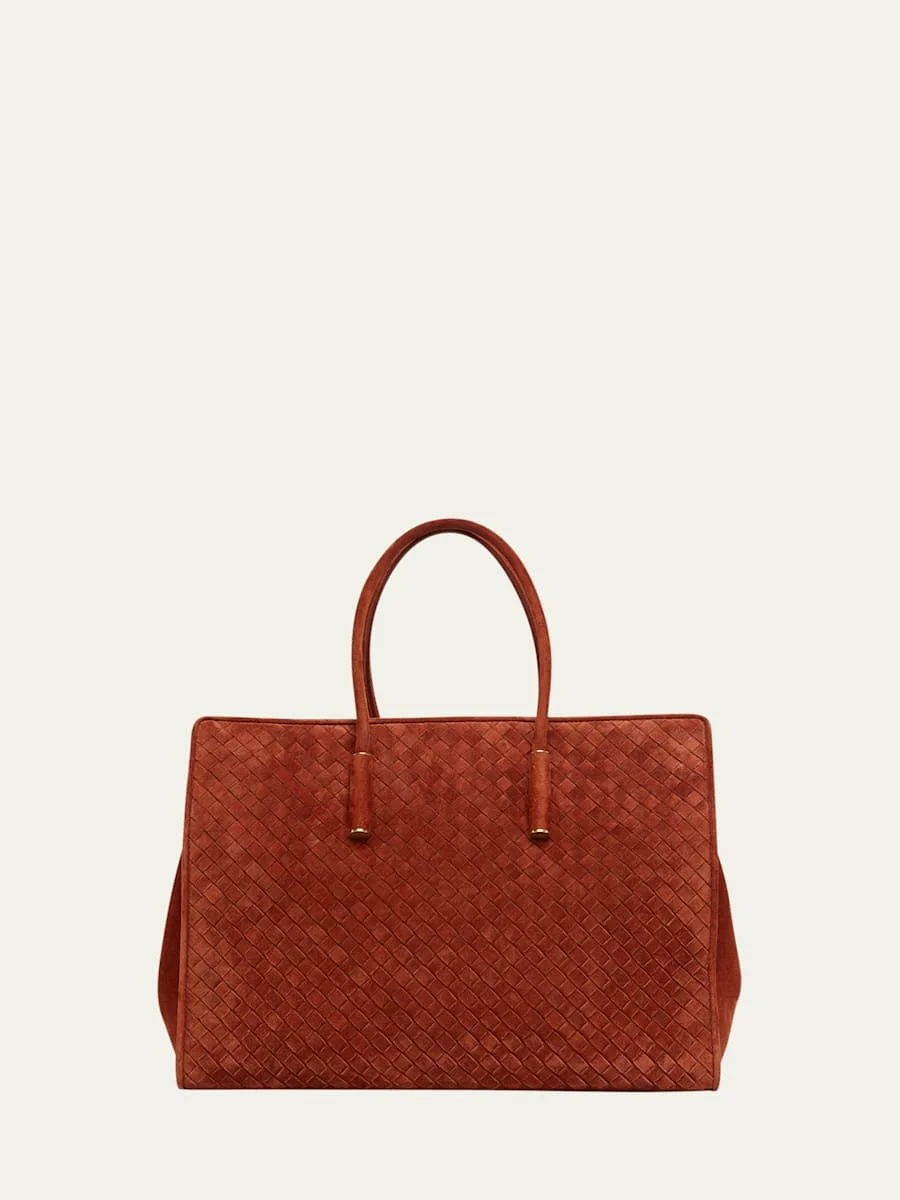 Barbara Medium Suede Tote Bag - 1
