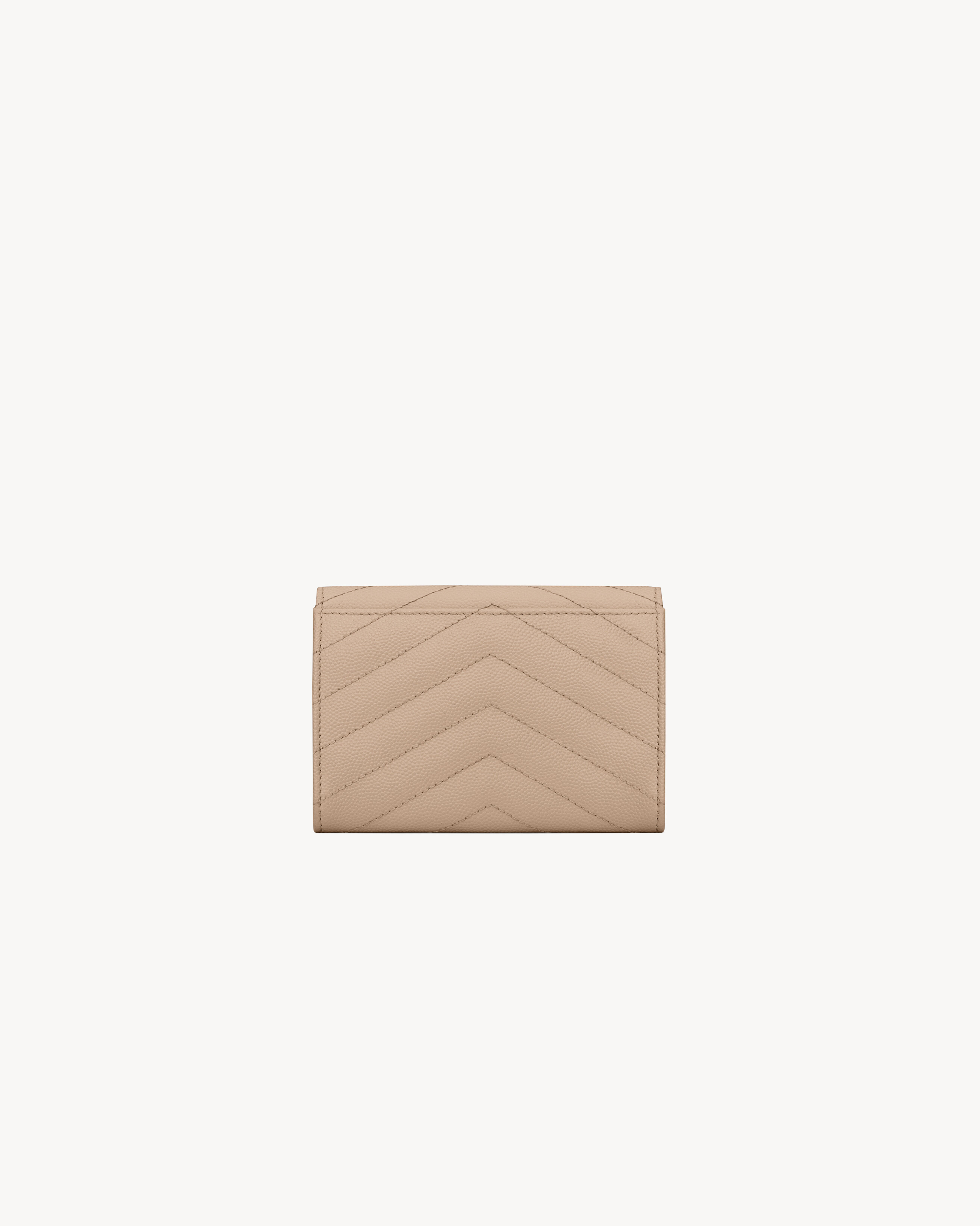 CASSANDRE MATELASSÉ SMALL ENVELOPE WALLET IN GRAIN DE POUDRE LEATHER - 2
