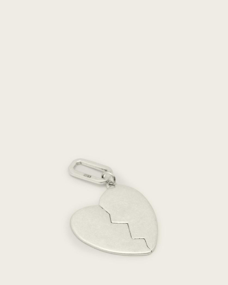 LARGE HEART STERLING SILVER PENDANT CHARM 4