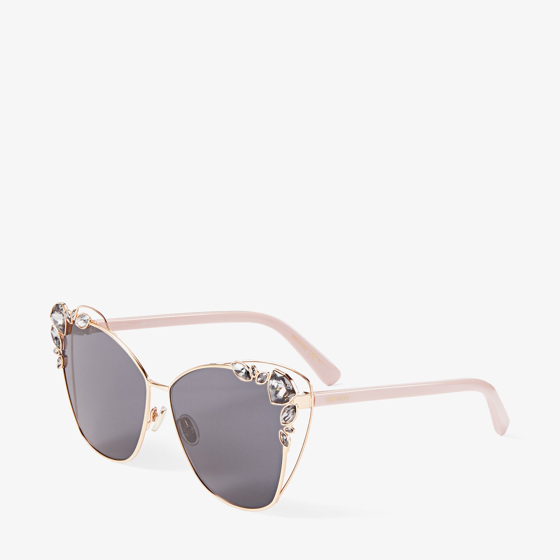 Kyla
Copper Gold Cat-Eye Sunglasses with Swarovski Crystals - 3