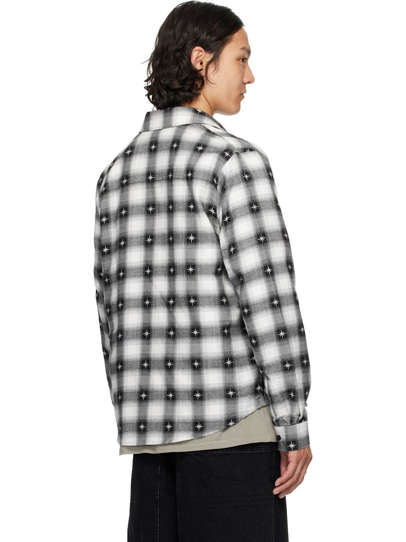Black & White Starburst Flannel Shirt 3