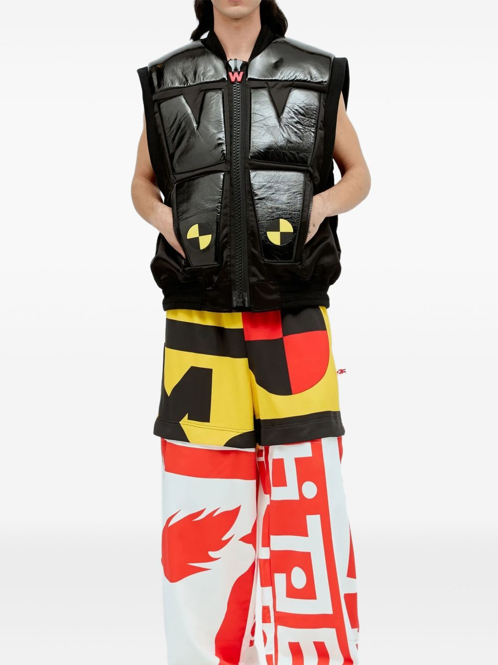patchwork panelled track pants - 2