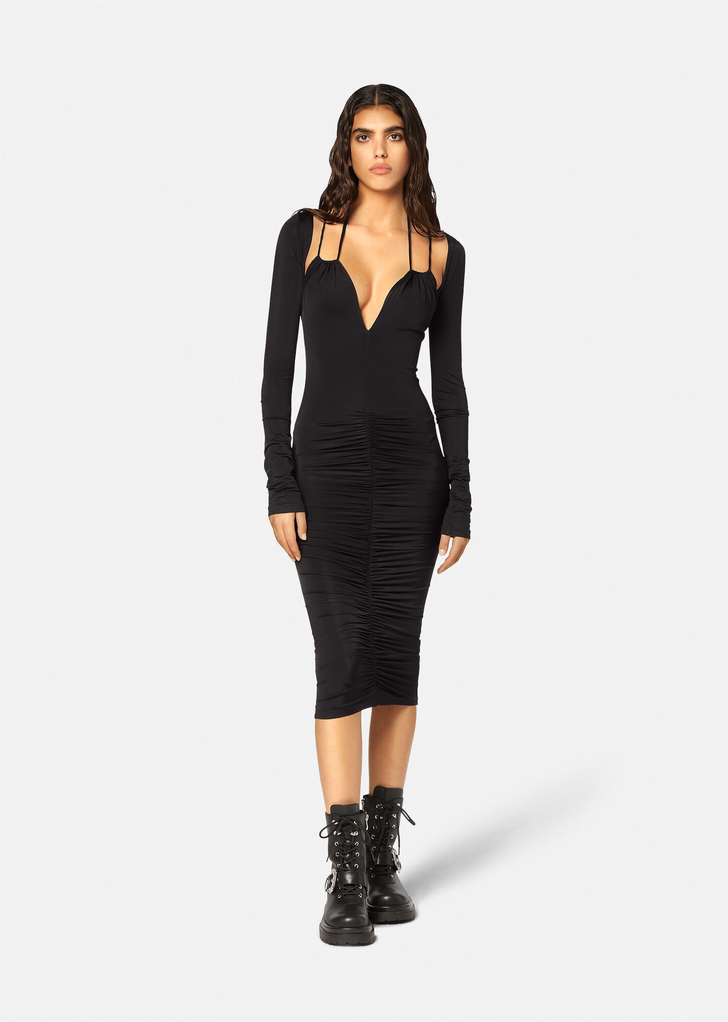 Ruched Midi Dress - 3