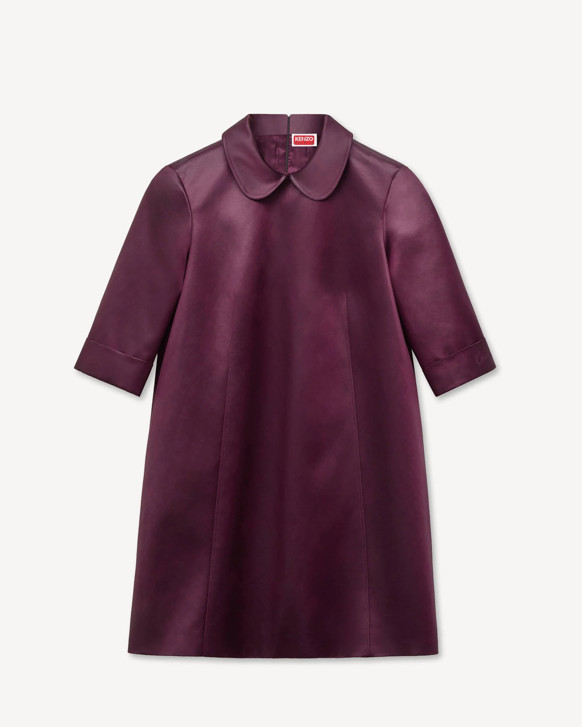 Short dress in satin - 1