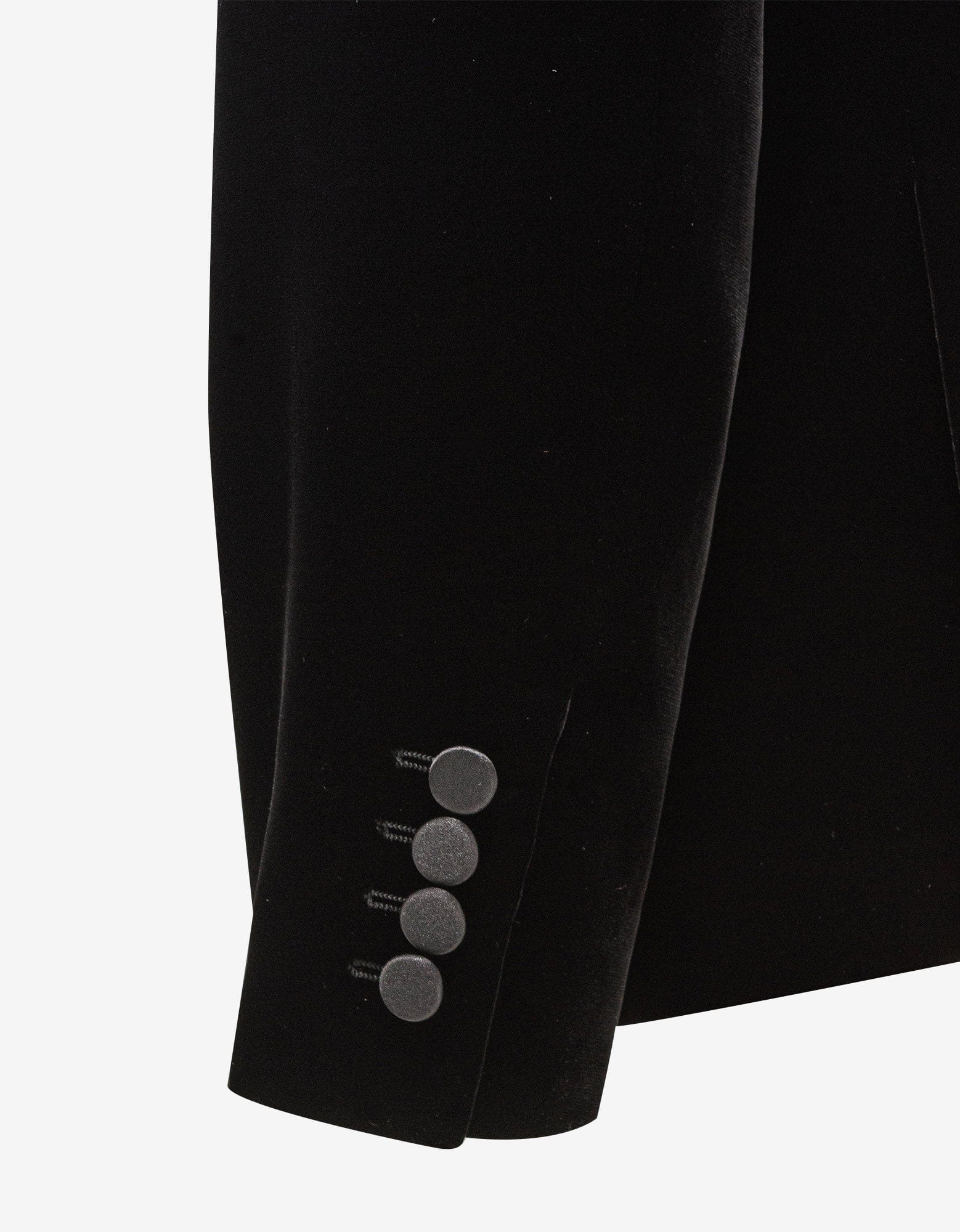 Saint Laurent Black Velvet Blazer Jacket - 3