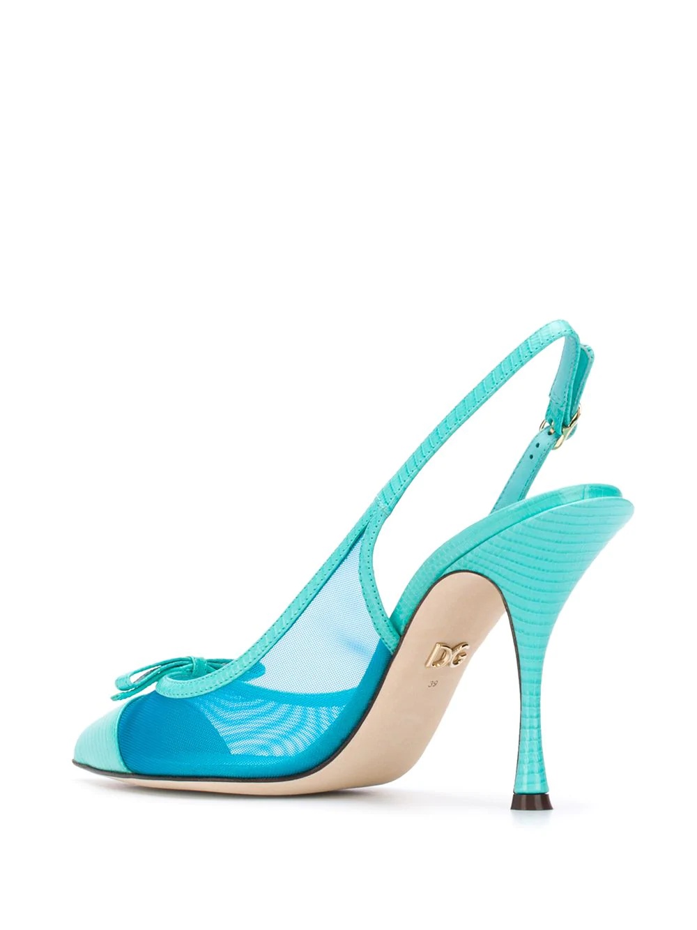 mesh slingback pumps - 3